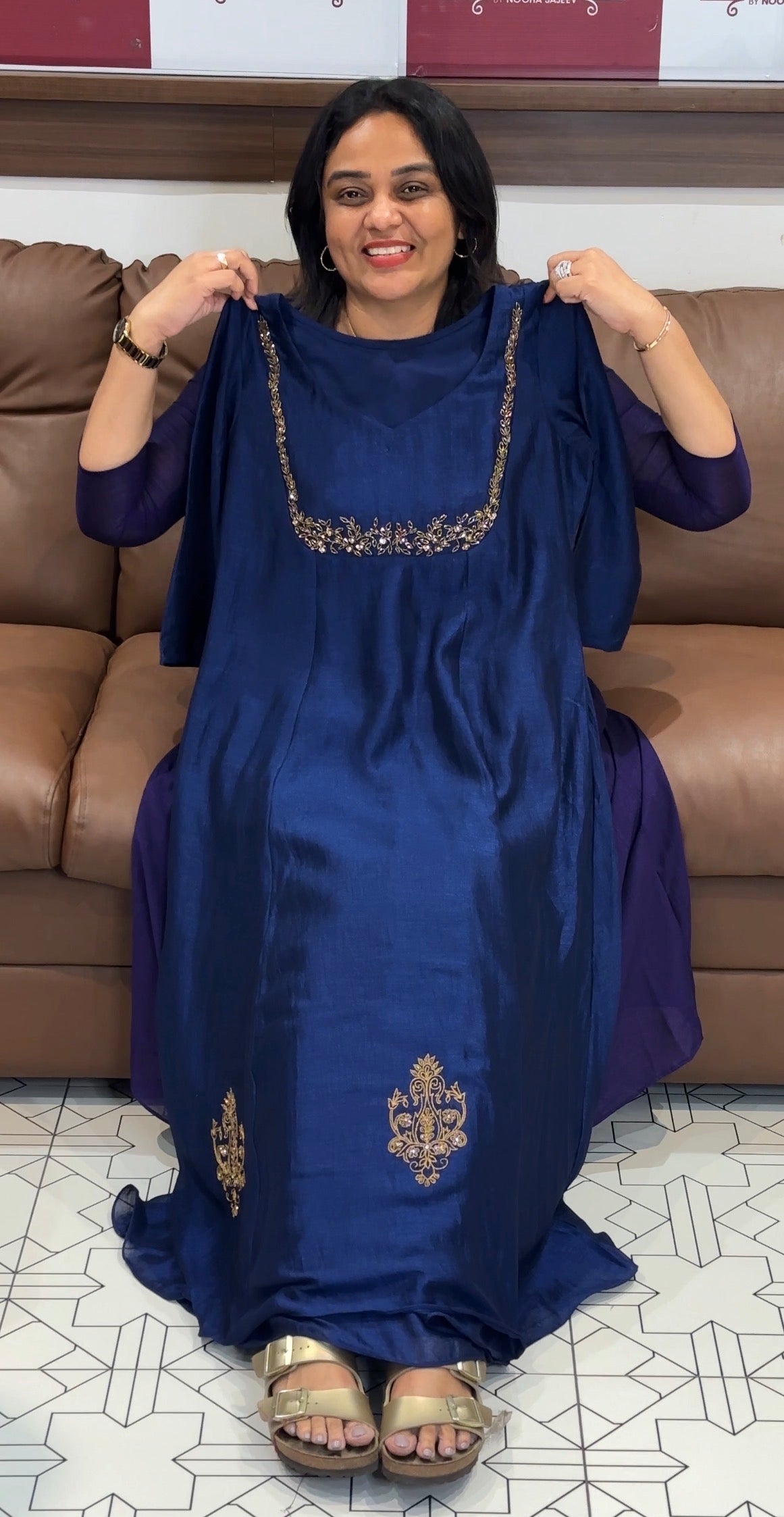 IHA'S IN-HOUSE SEMI RAW SILK ALINE TOPS - IHA 32420