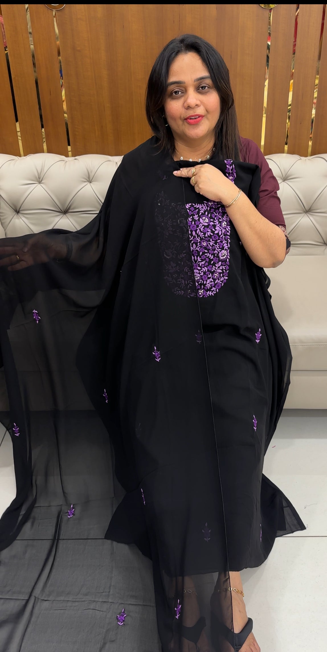FORWARD FAUX GEORGETTE UNSTITCHED SALWARSUITS - IHA 31280