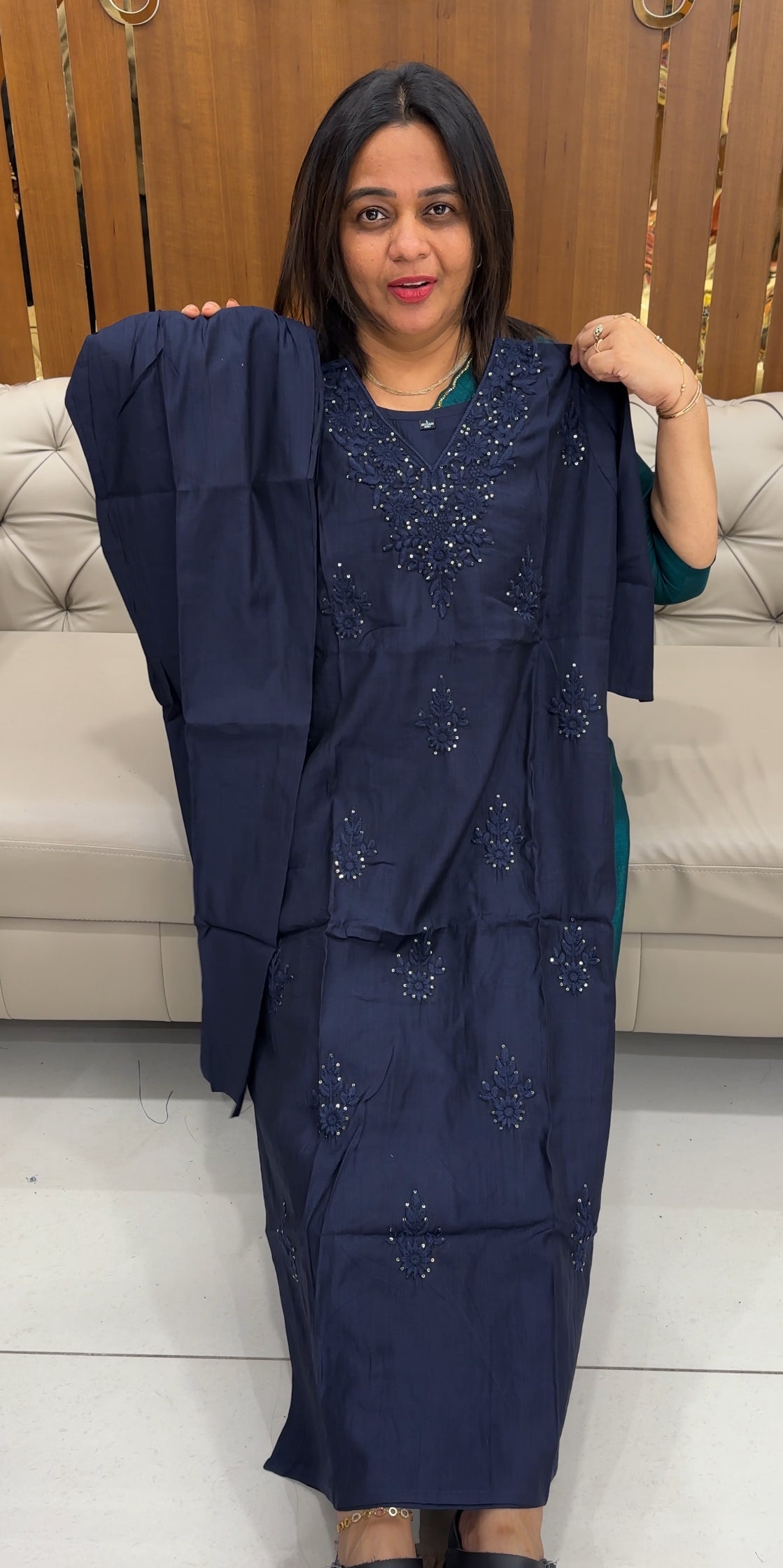 FORWARD SEMI RAW SILK TOP AND BOTTOM - IHA 26087