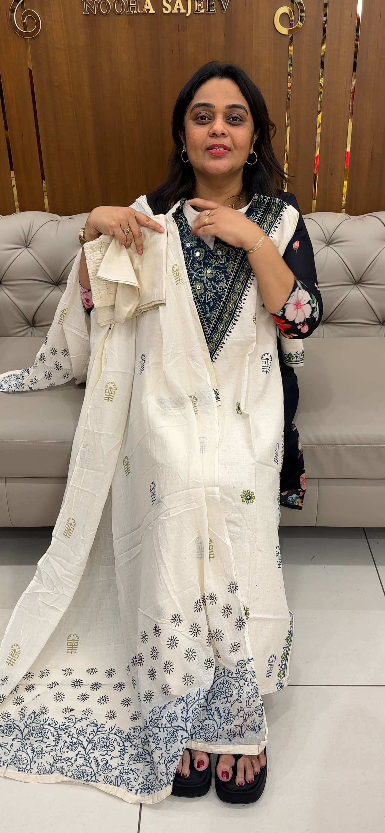 MUL COTTON TOP, BOTTOM AND DUPATTA - IHA 29277