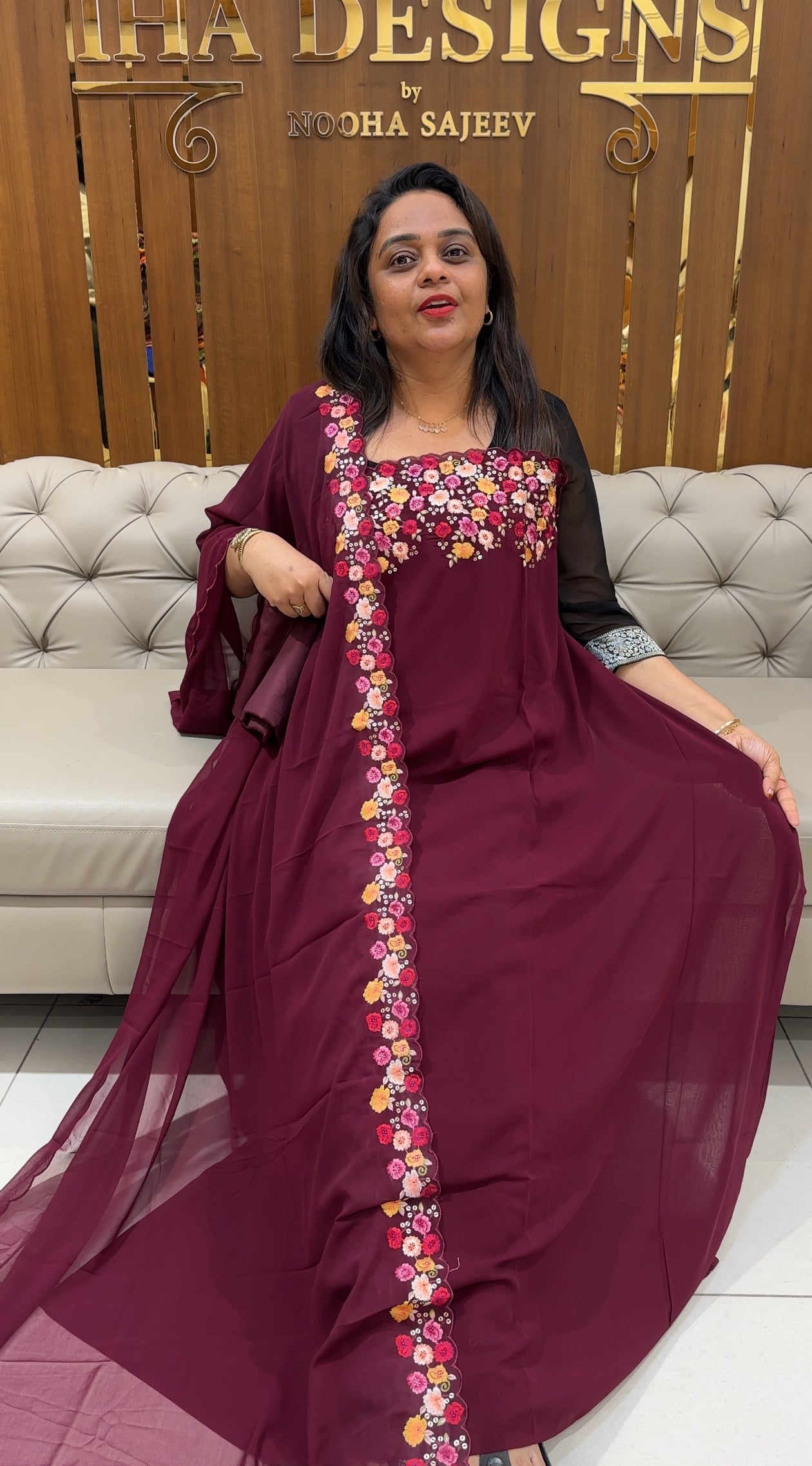 FAUX GEORGETTE UNSTITCHED SALWAR SUITS - IHA 24946