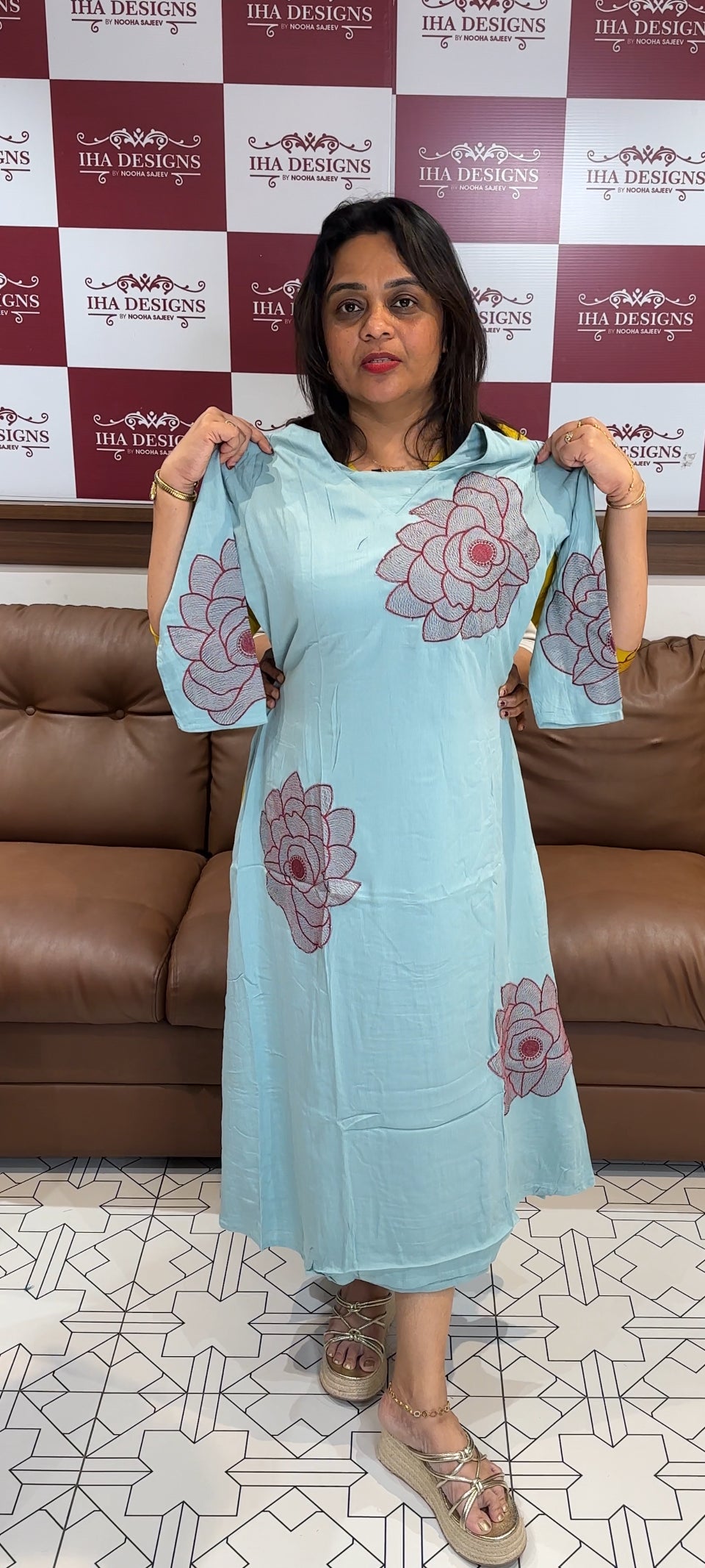 CRUSHED RAYON ALINE TOPS - IHA 24665