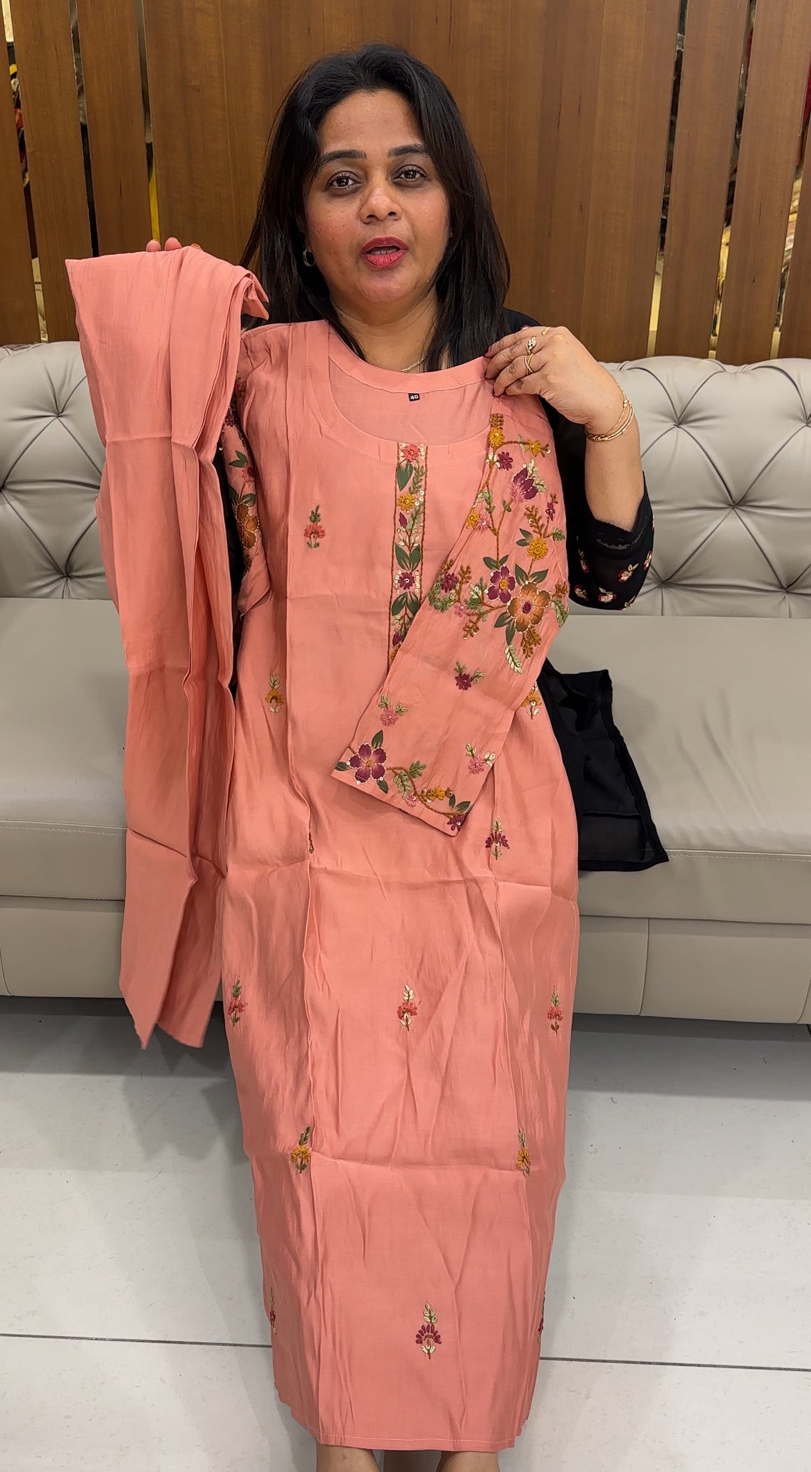 MALAI CHANDERI TOP AND BOTTOM - IHA 26016