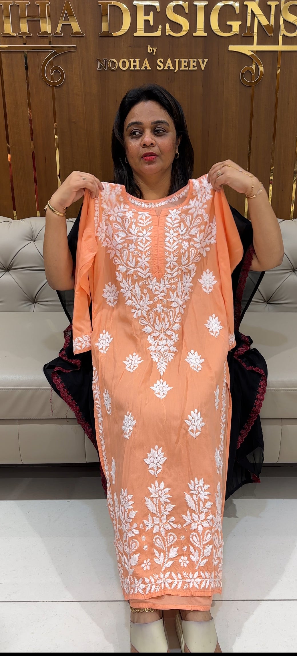 LUCKNOWI CHIKANKARI TOPS - IHA 24882