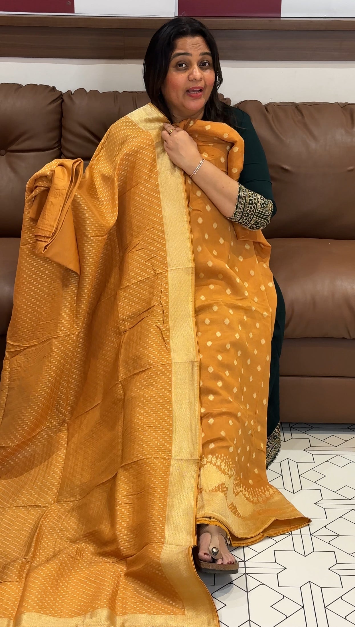 BANARASI UNSTITCHED SALWAR SUITS - IHA 27355