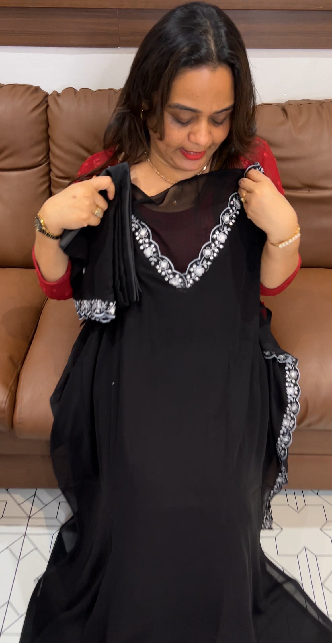 FAUX GEORGETTE UNSTITCHED SALWAR SUITS - IHA 22754