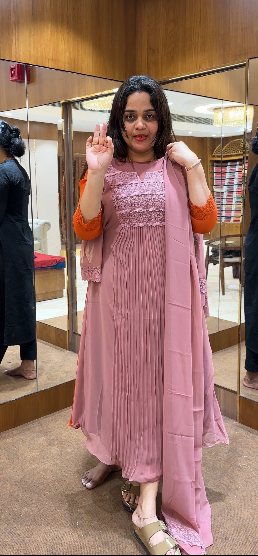 IHA'S IN-HOUSE DESIGNER ALINE TOP AND DUPATTA - IHA 21426