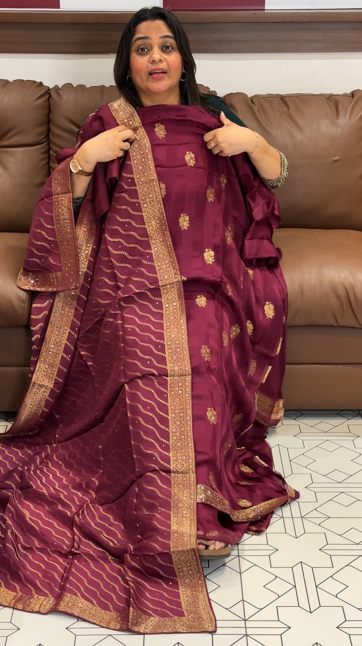 SATIN KATAN UNSTITCHED SALWAR SUITS - IHA 27323