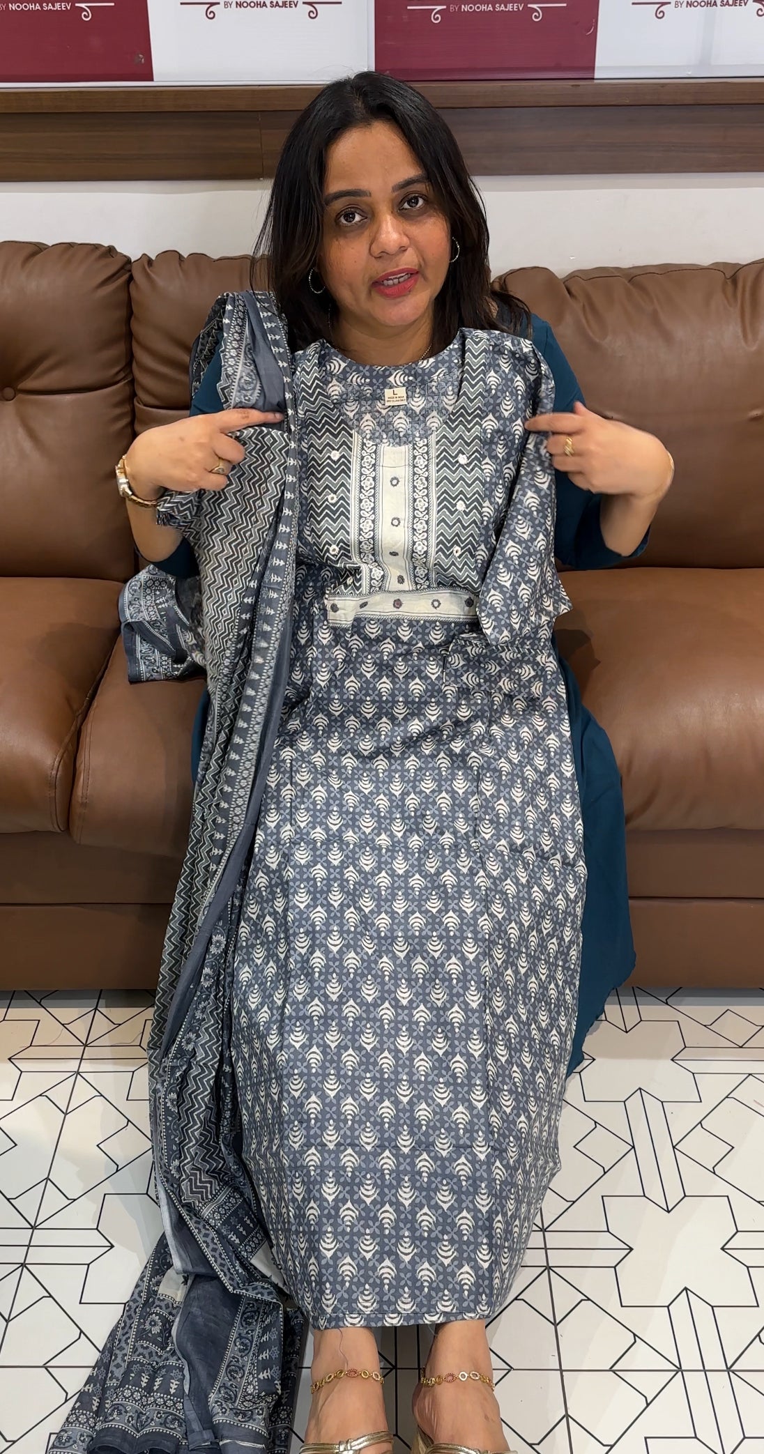READY TO WEAR TOP, BOTTOM AND DUPATTA - IHA 27209