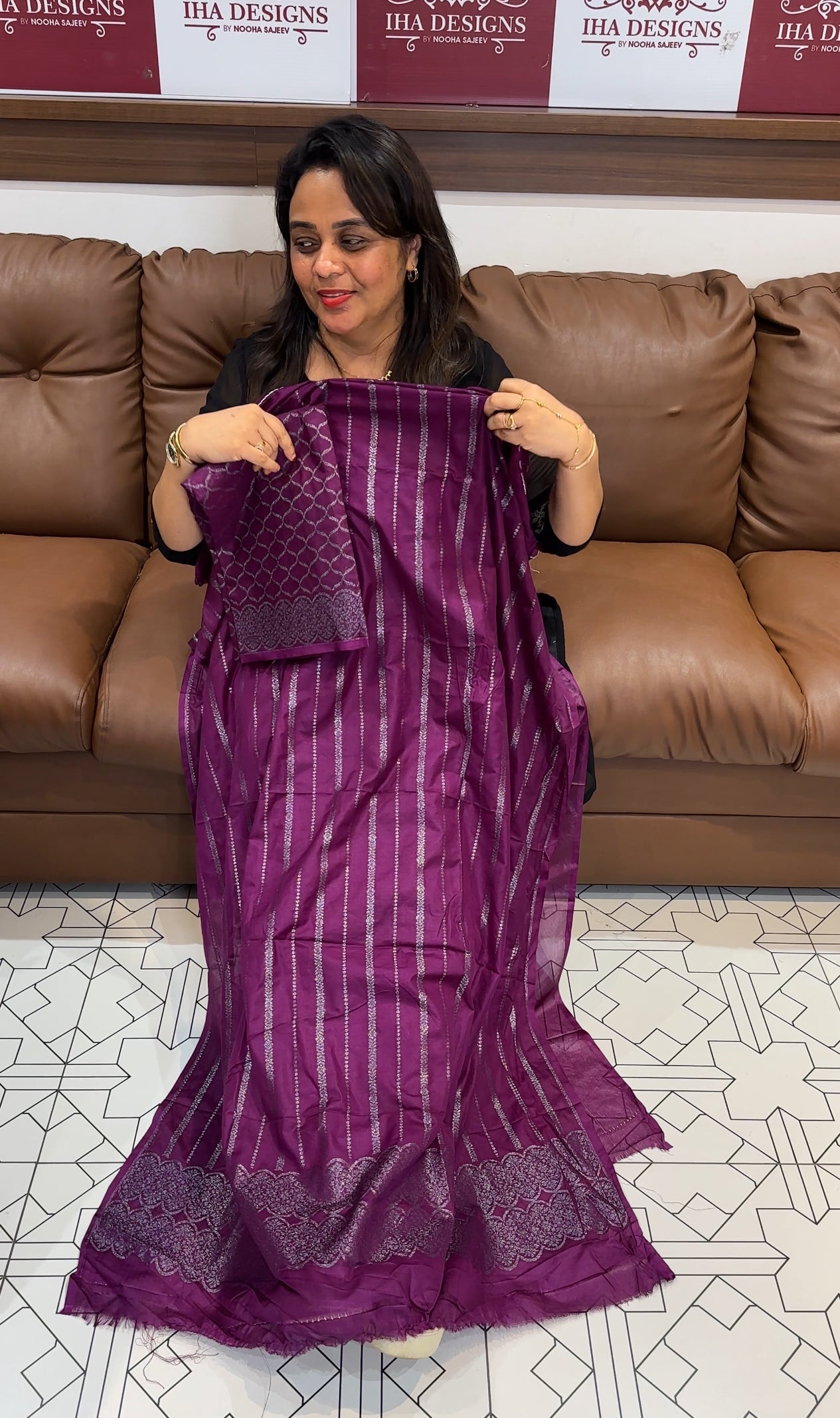 BANARASI UNSTITCHED SALWAR SUITS - IHA 24811