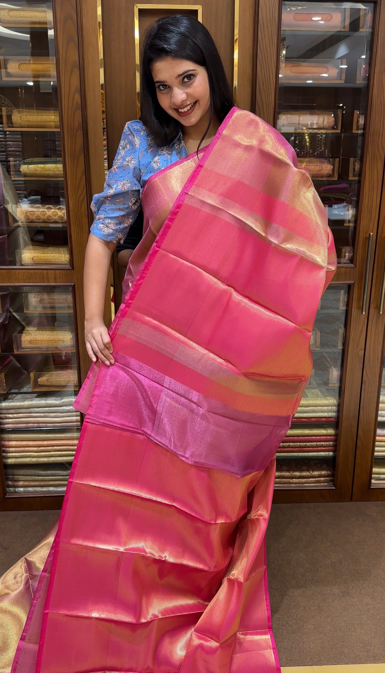 SEMI TISSUE SAREES - IHA 25139