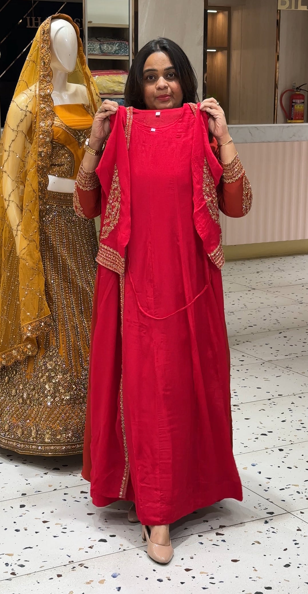 ANARKALI TOP AND JACKET - IHA 27189