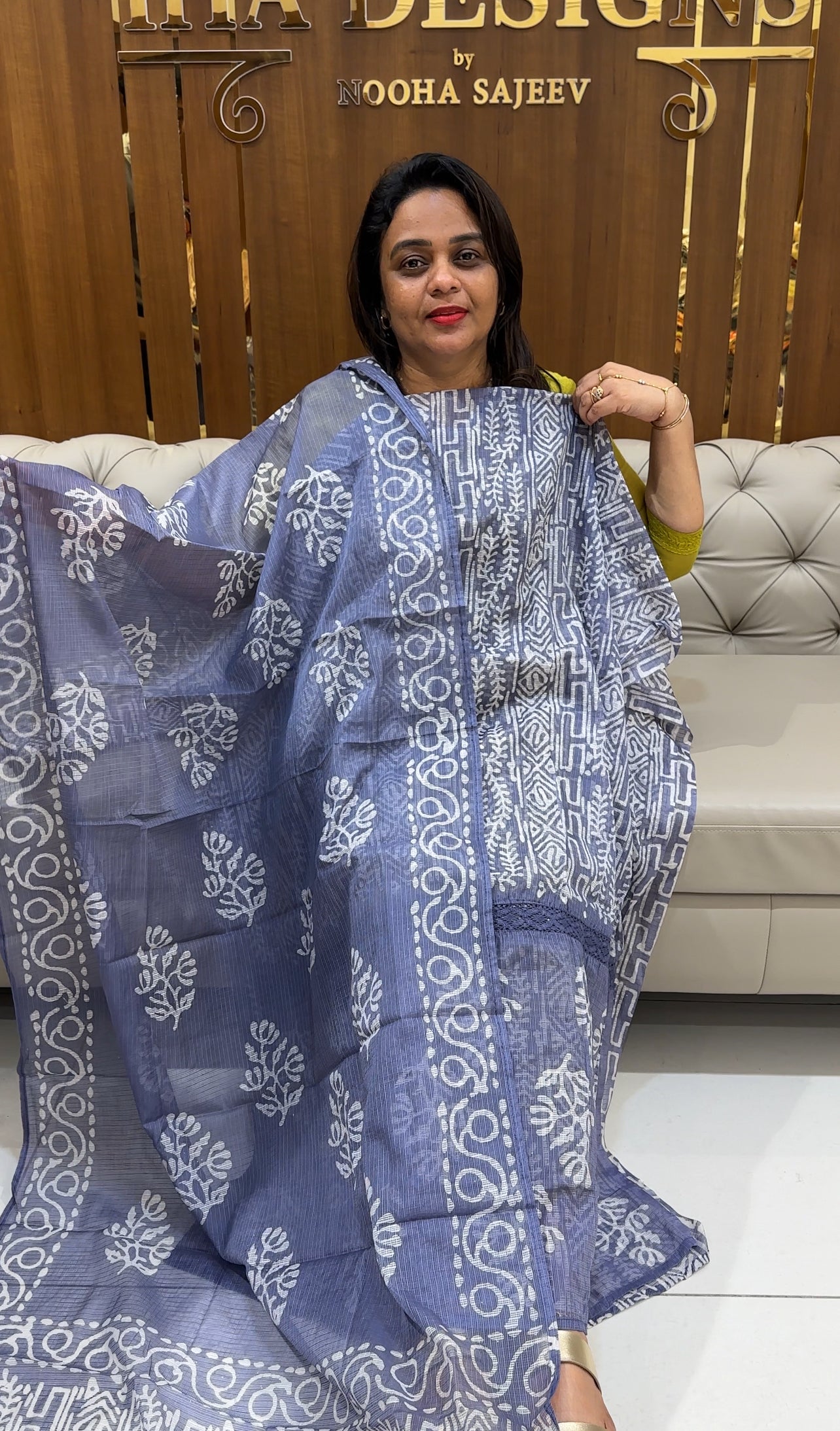 NET KOTA UNSTITCHED SALWAR SUITS - IHA 25028