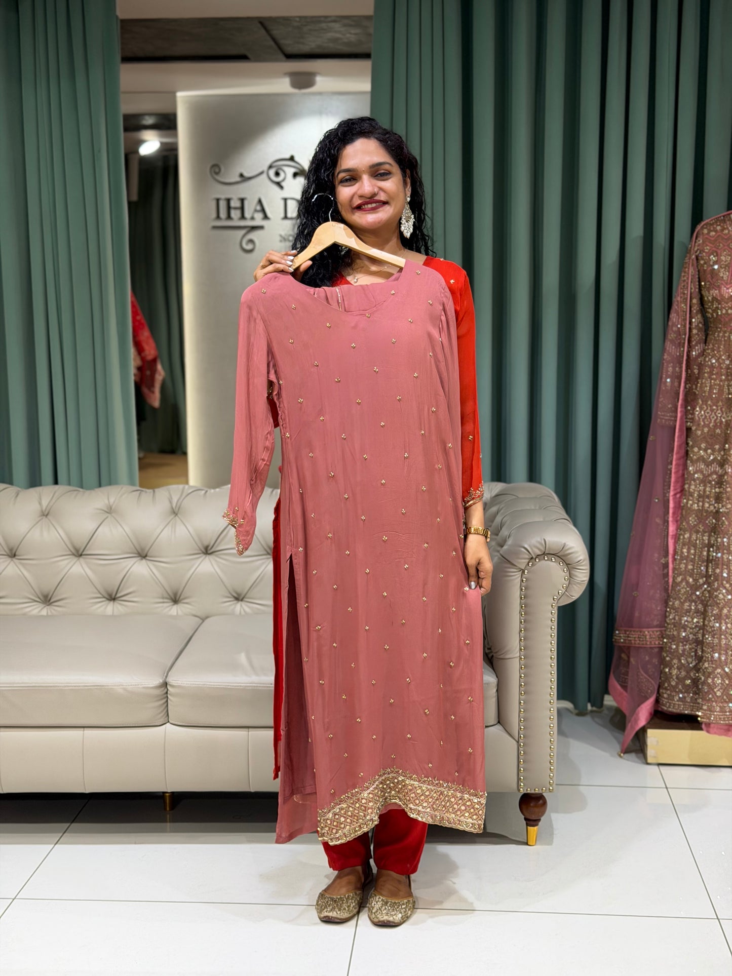 PARTY WEAR TOP, BOTTOM AND DUPATTA - IHA 29807