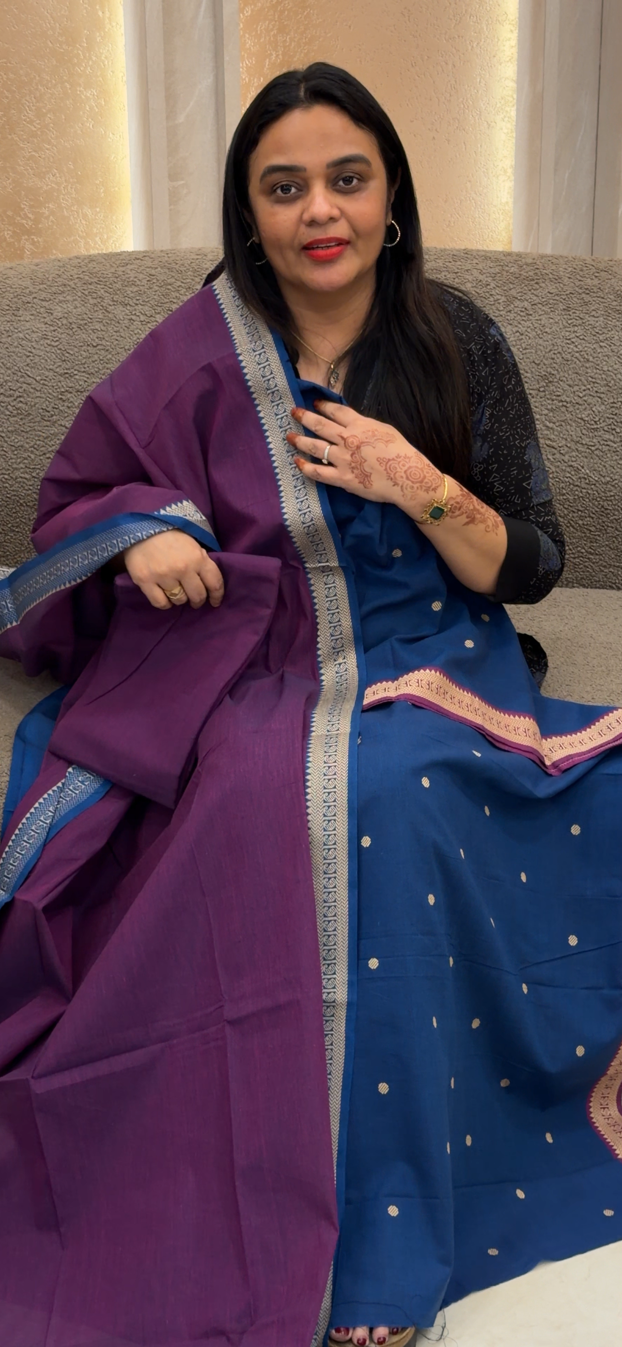 HANDLOOM COTTON UNSTITCHED SALWAR SUITS - IHA 33078