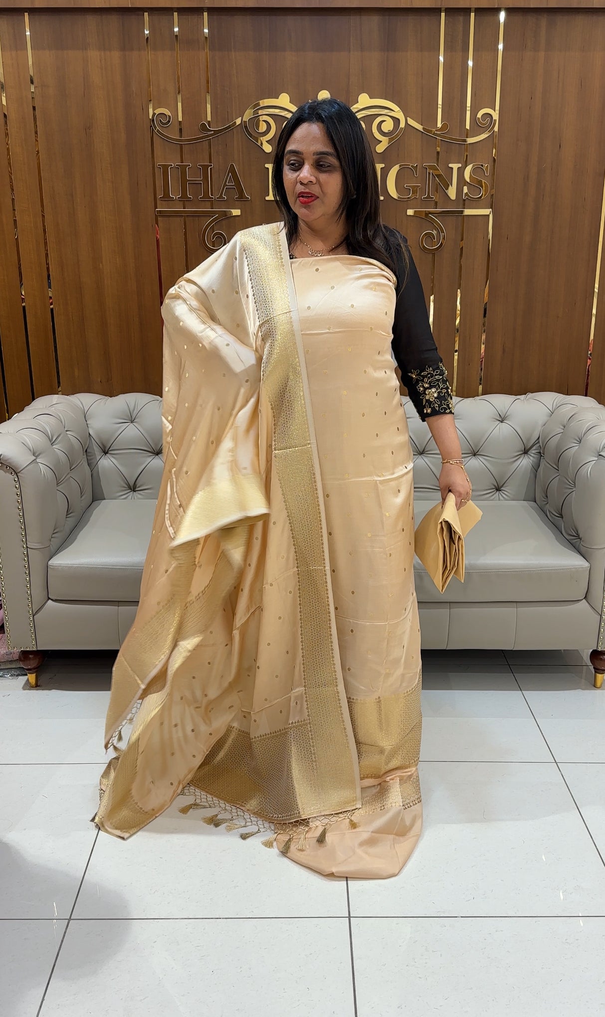 SATIN KATAN UNSTITCHED SALWAR SUITS - IHA 24537