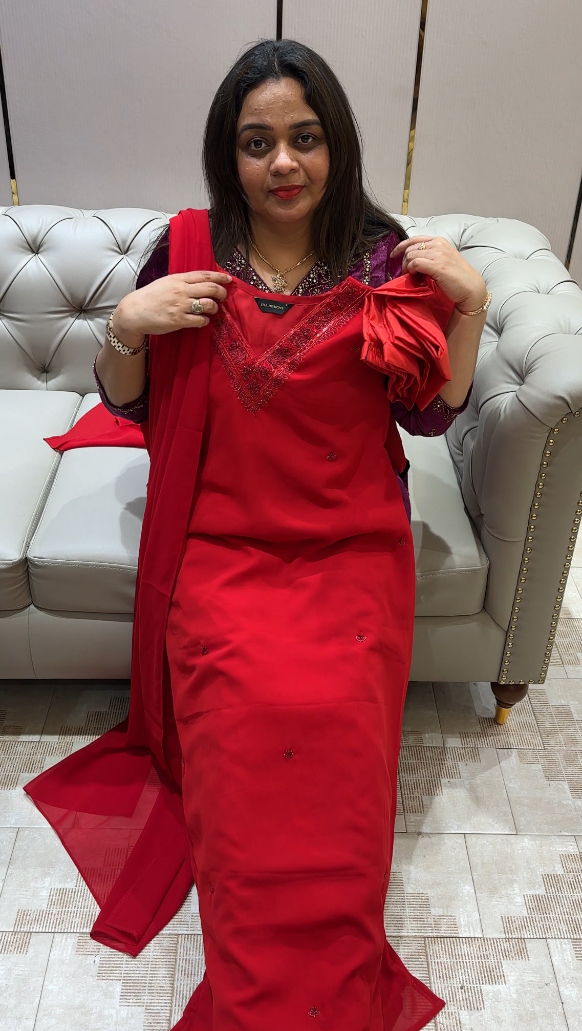 IHA'S IN-HOUSE TOP, BOTTOM AND DUPATTA - IHA 21391