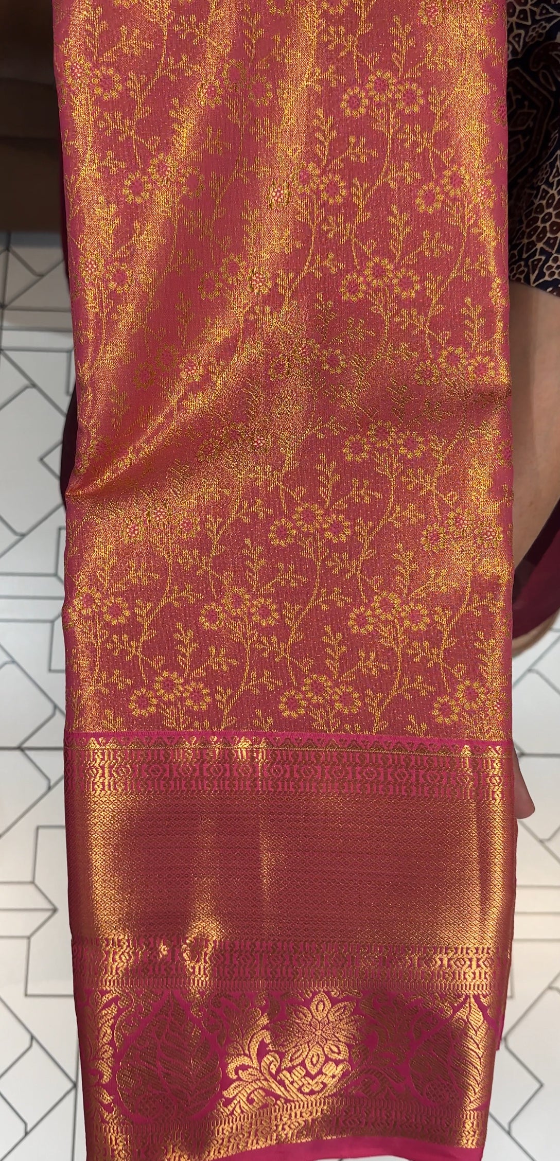 SEMI TISSUE KANCHIPURAM SILK SAREES - IHA 27831