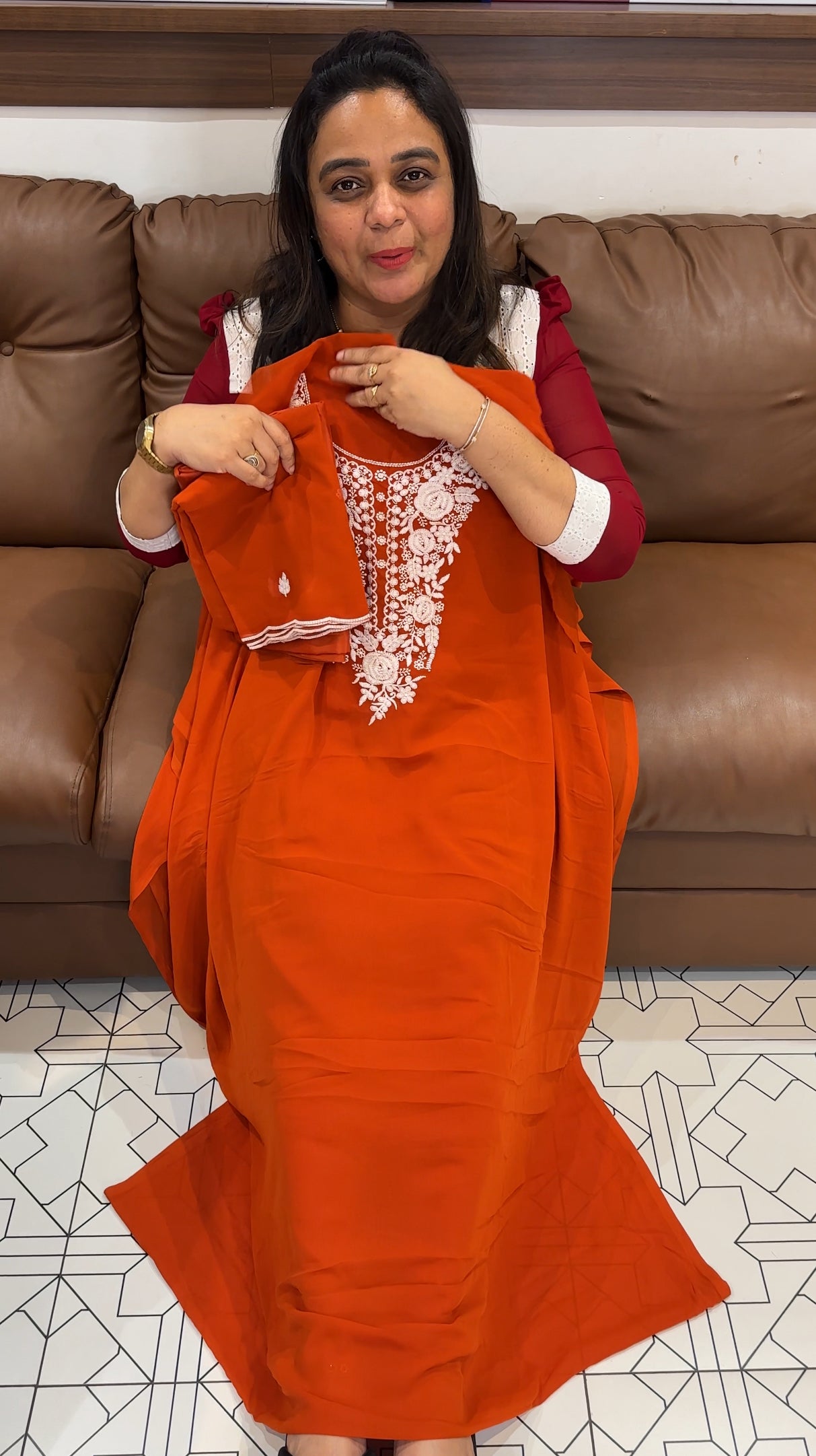 FAUX GEORGETTE UNSTITCHED SALWAR SUITS - IHA 27849