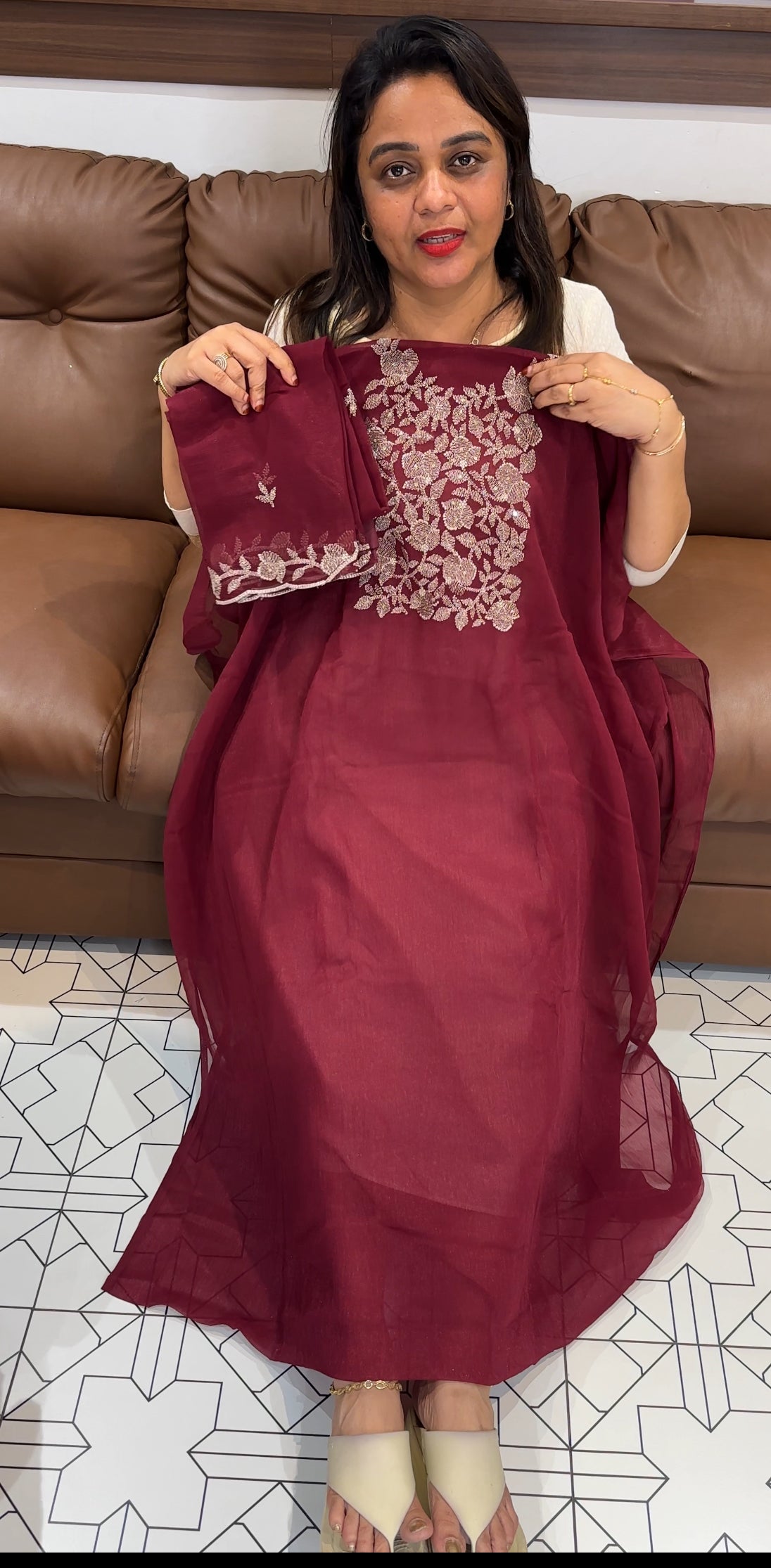 CHIFFON UNSTITCHED SALWAR SUITS - IHA 24691