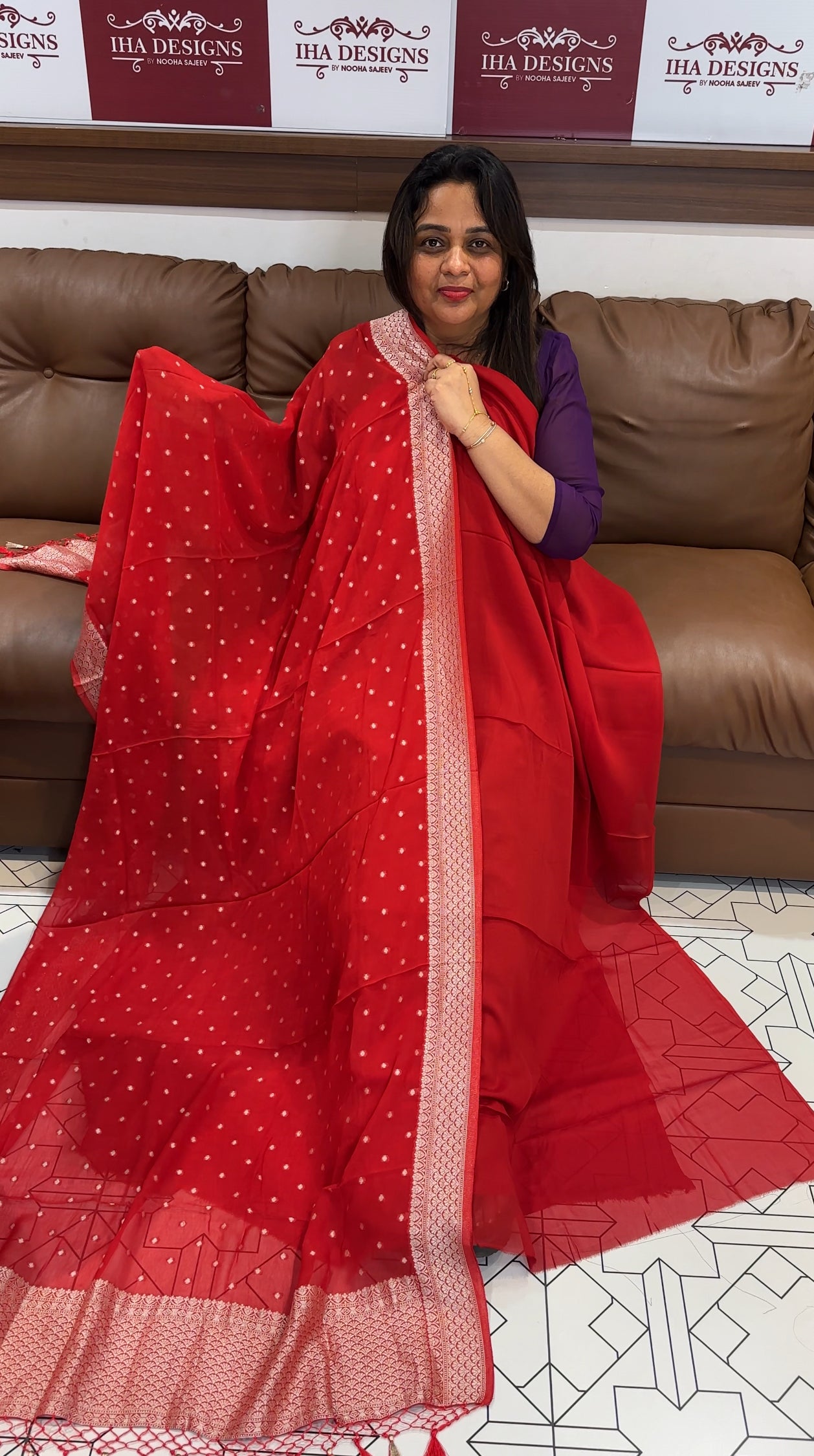 BANARASI UNSTITCHED SALWAR SUITS - IHA 24666