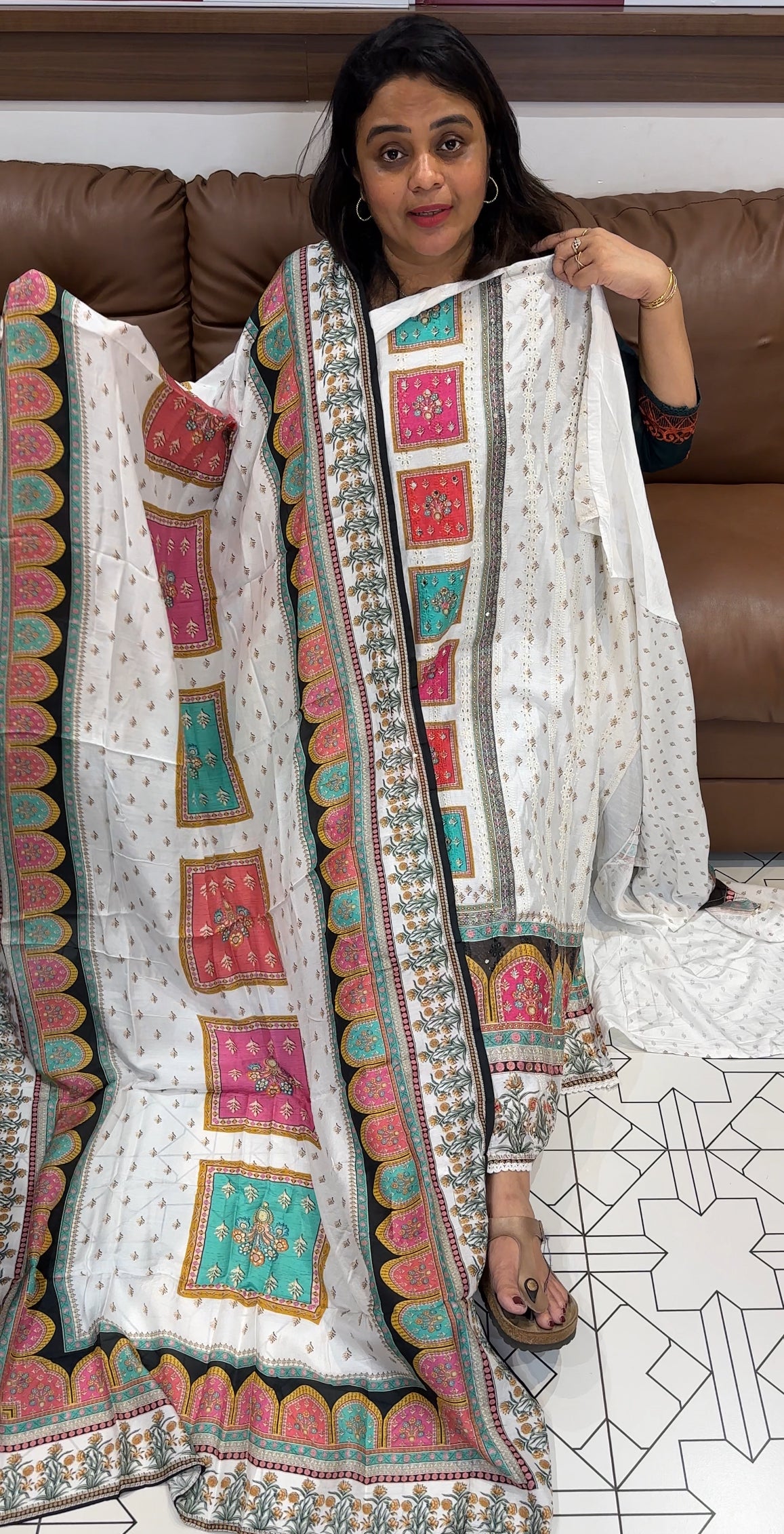 PRINTED MUSLIN UNSTITCHED SALWAR SUITS - IHA 26245