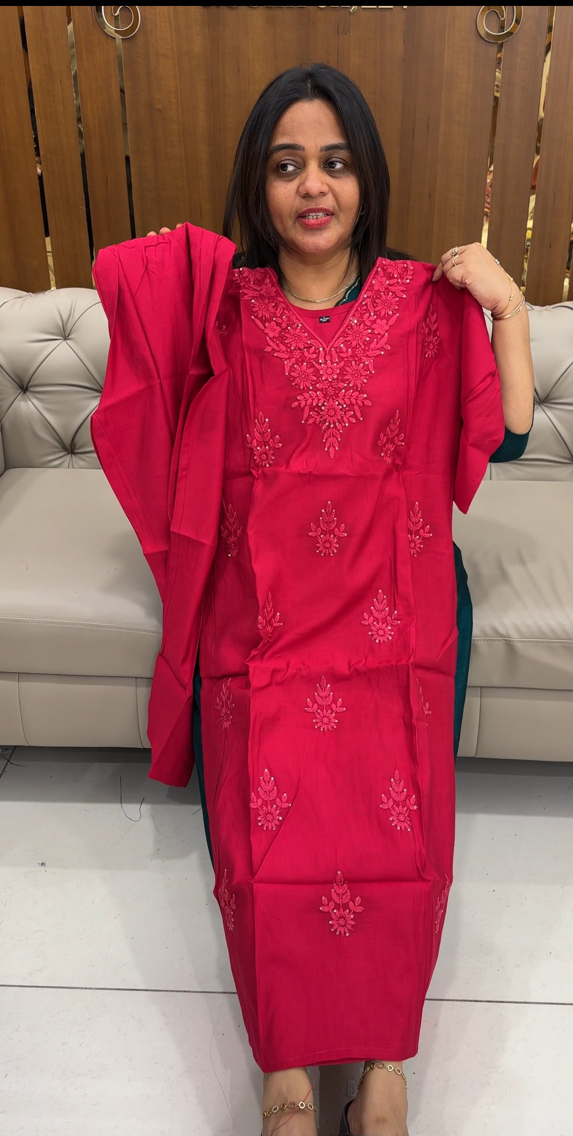 FORWARD SEMI RAW SILK TOP AND BOTTOM - IHA 26087