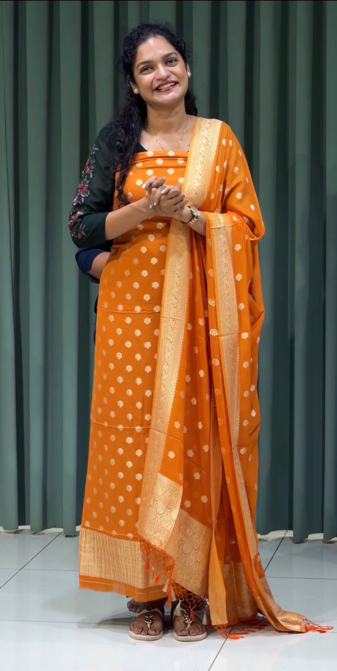 GEORGETTE BANARASI UNSTITCHED SALWAR SUITS - IHA 33189