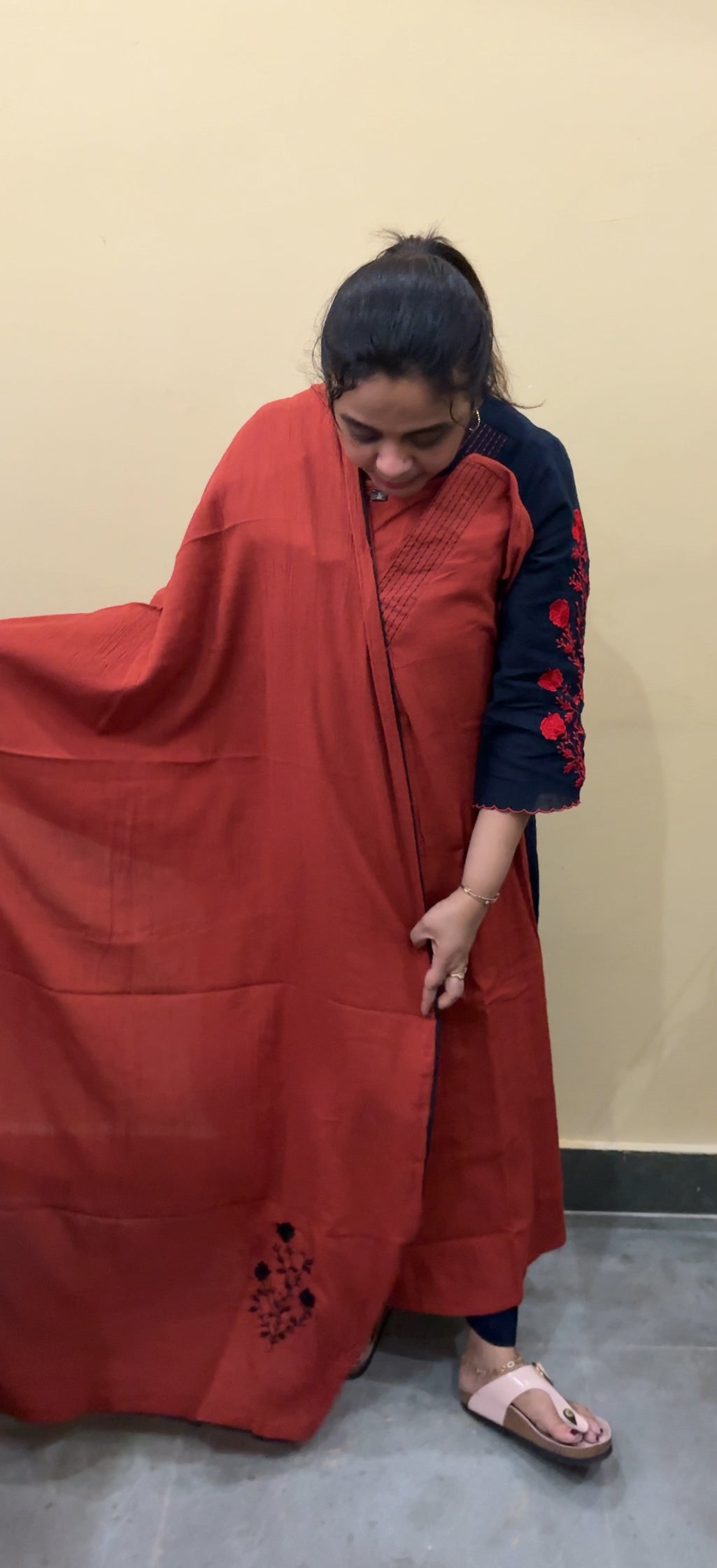 CRUSHED COTTON TOP,BOTTOM AND DUPATTA -IHA 26987