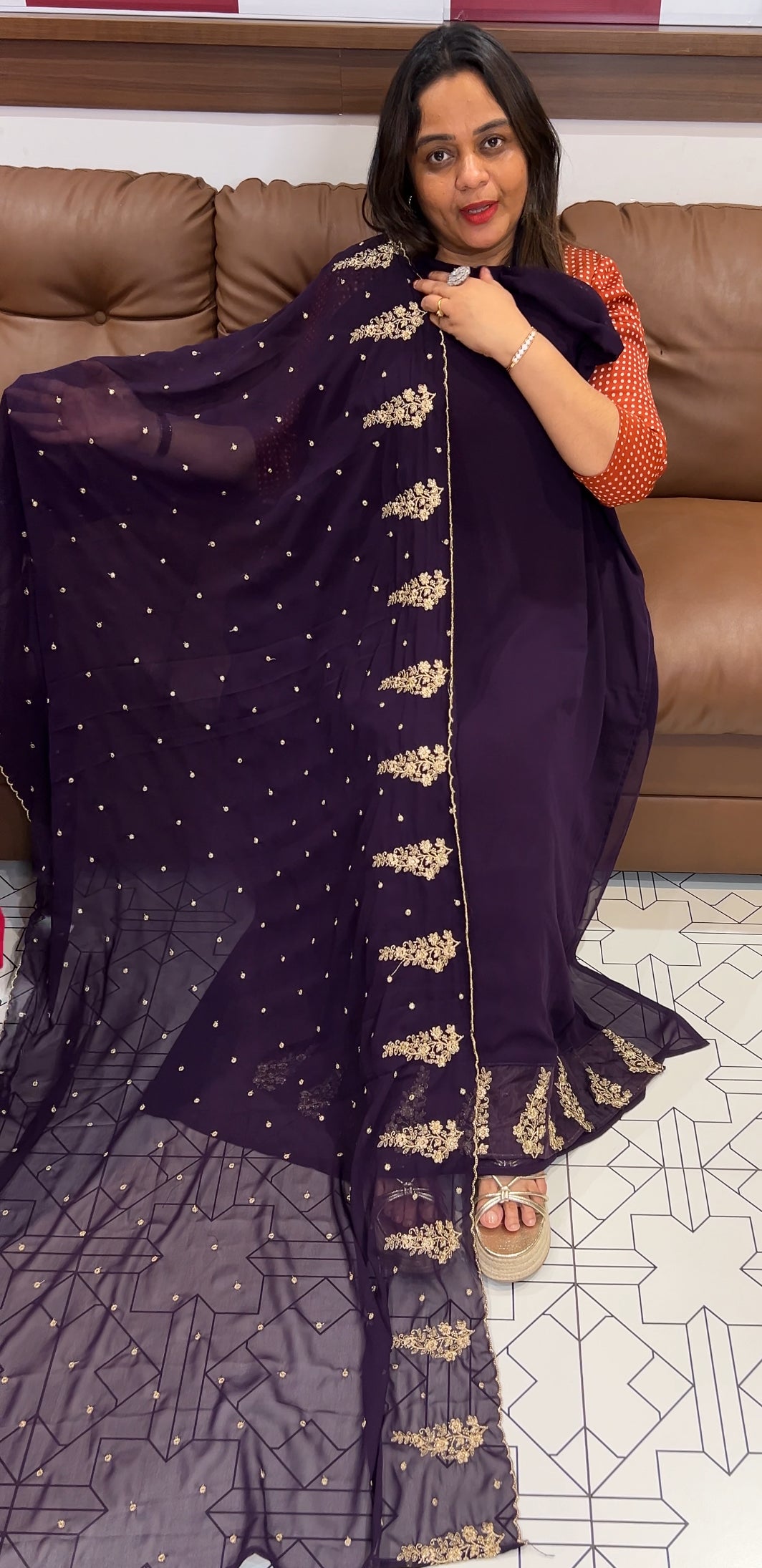 PARTY WEAR UNSTITCHED SALWAR SUITS - IHA 24519