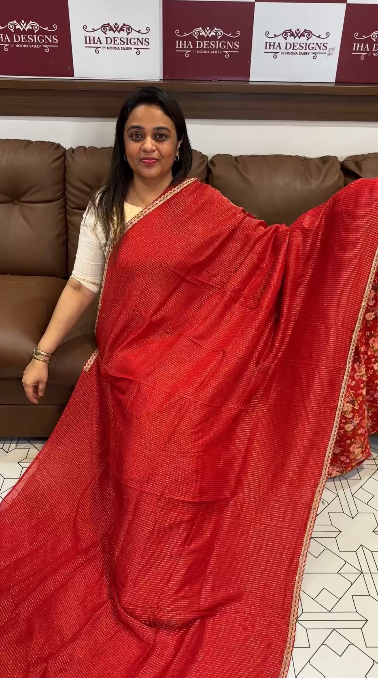 HAND WORKED SILK SAREES - IHA 24695