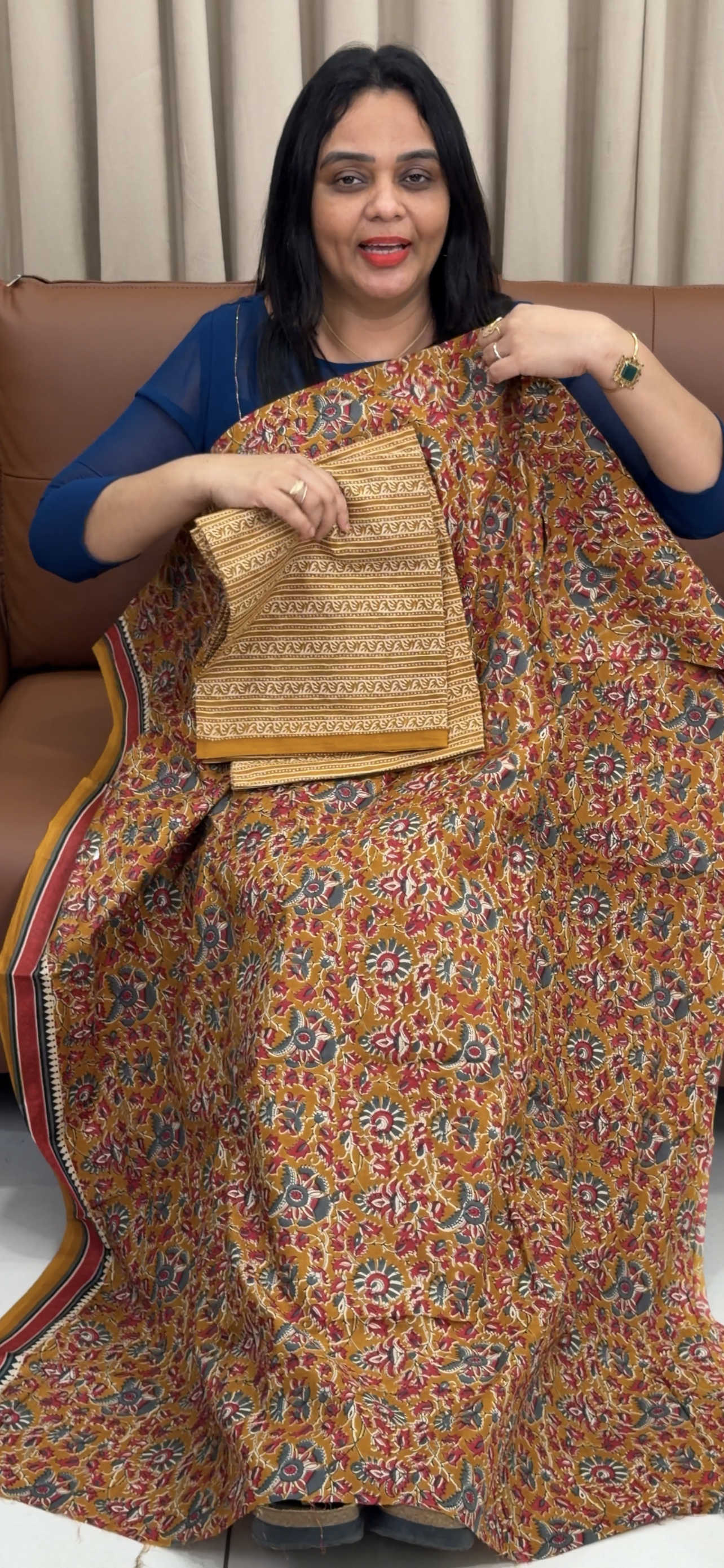PRINTED COTTON UNSTITCHED SALWAR SUITS - IHA 33408