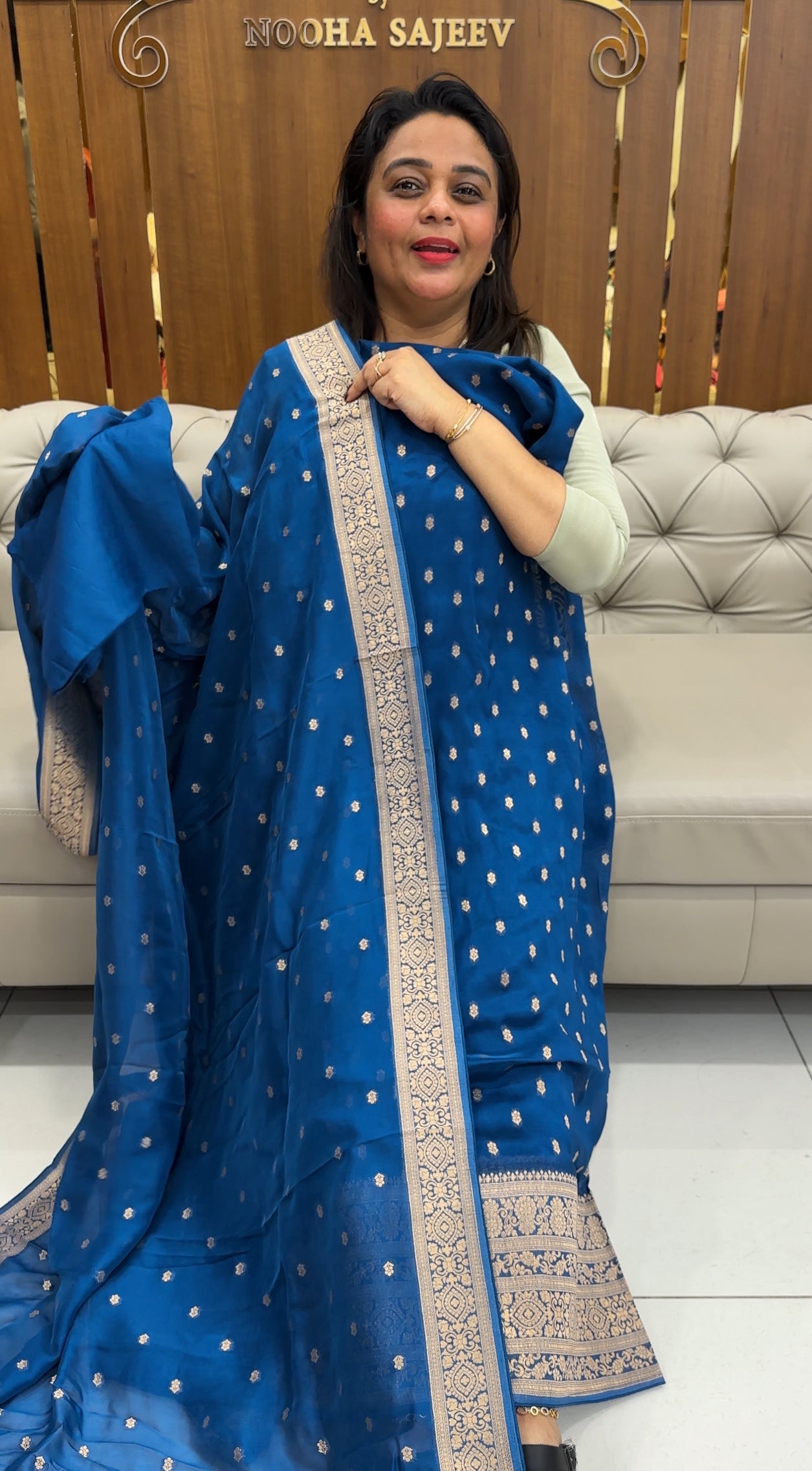 SILK BANARASI UNSTITCHED SALWAR SUITS - IHA 25766