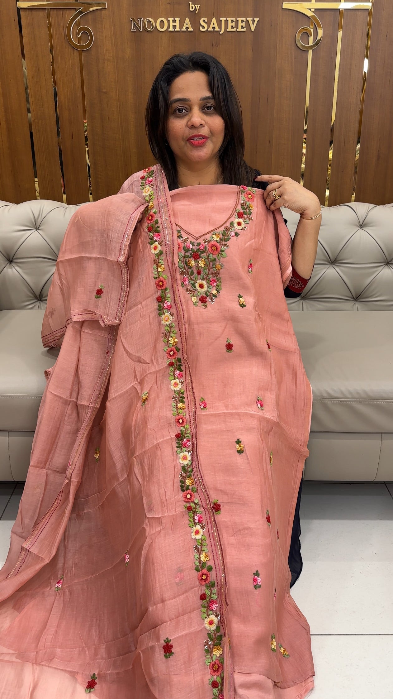 MALAI CHANDERI UNSTITCHED SALAR SUITS - IHA 25687