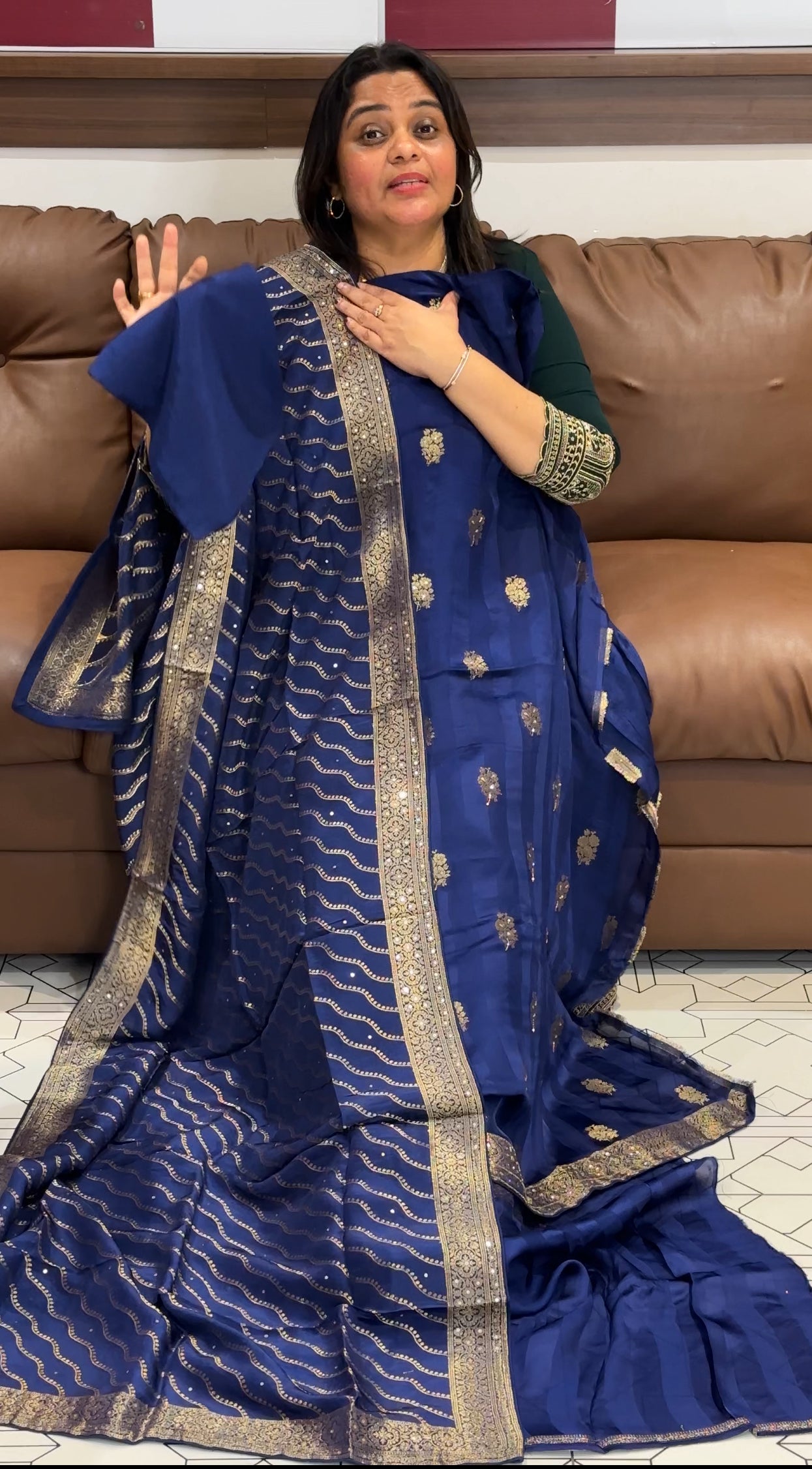 SATIN KATAN UNSTITCHED SALWAR SUITS - IHA 27323