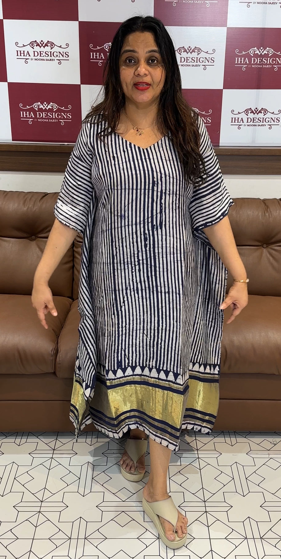 SEMI MODAL BATIK PRINTED KAFTAN TOPS - IHA 21476