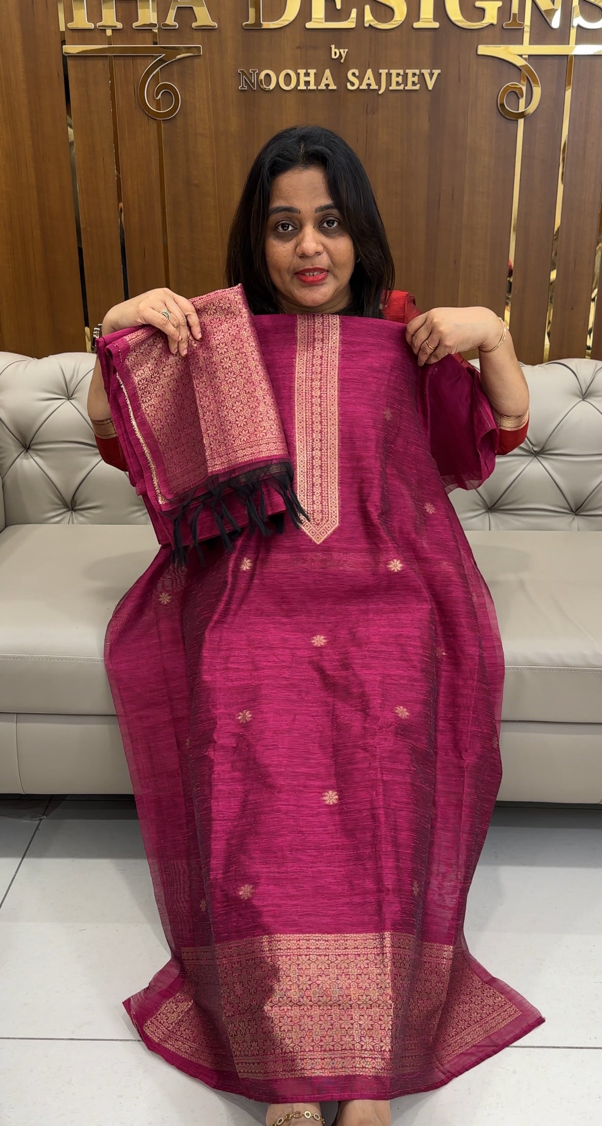 SEMI BANARASI UNSTITCHED SALWAR SUITS - IHA 25663