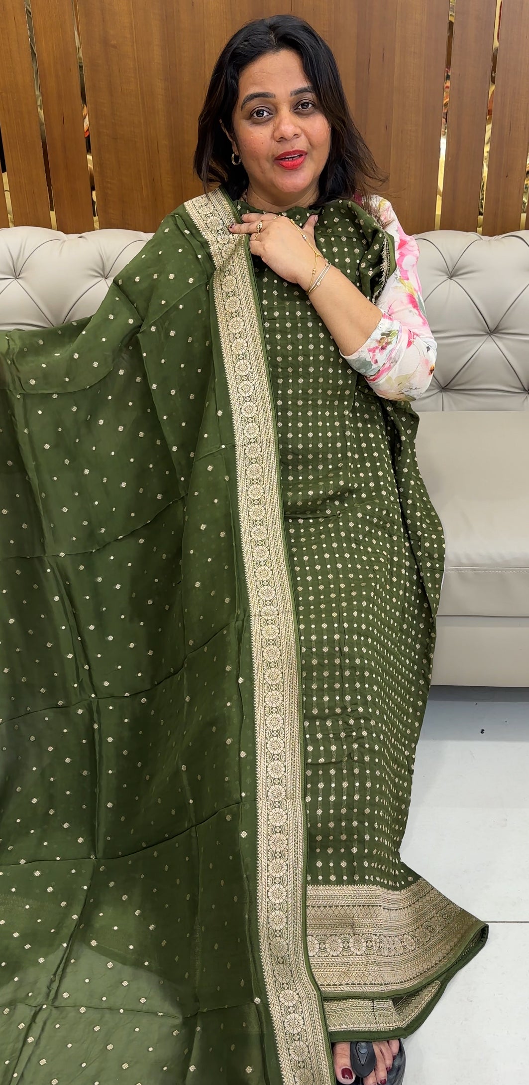 VISCOSE GEORGETTE UNSTITCHED SALWAR SUITS - IHA 26111