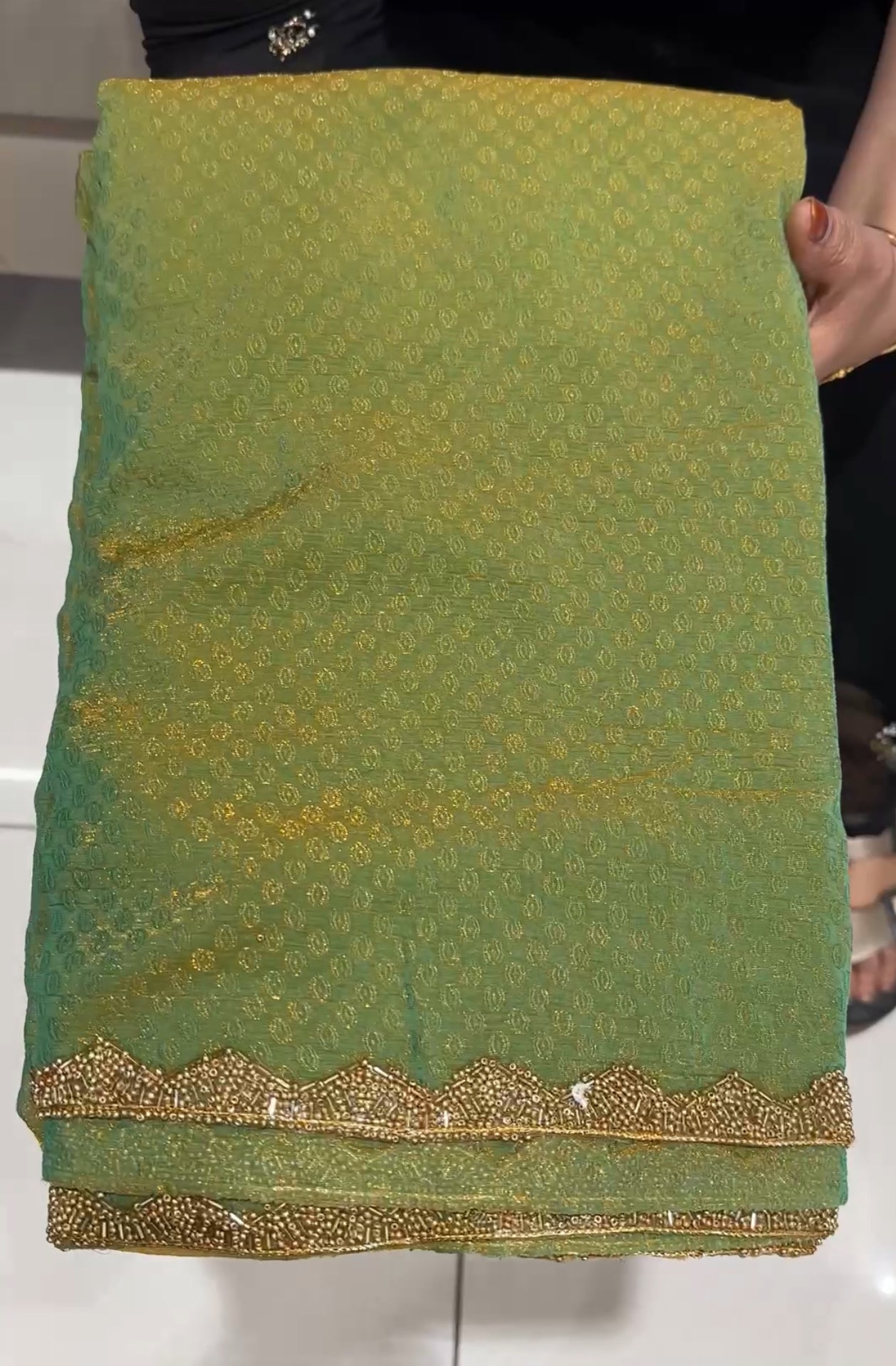 HAND WORKED GEORGETTE SAREES - IHA 24349