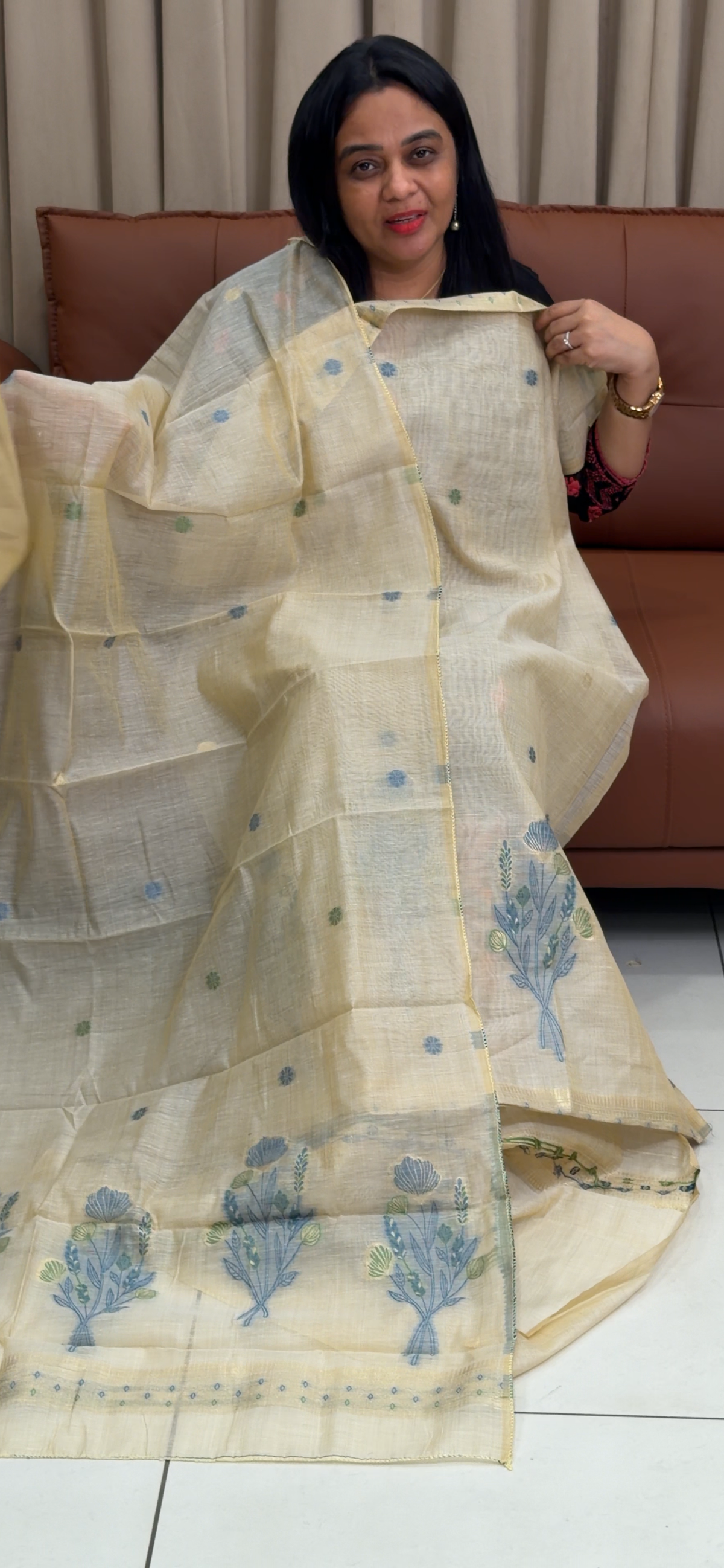 JAMDANI UNSTITCHED SALWAR SUITS - IHA 35454