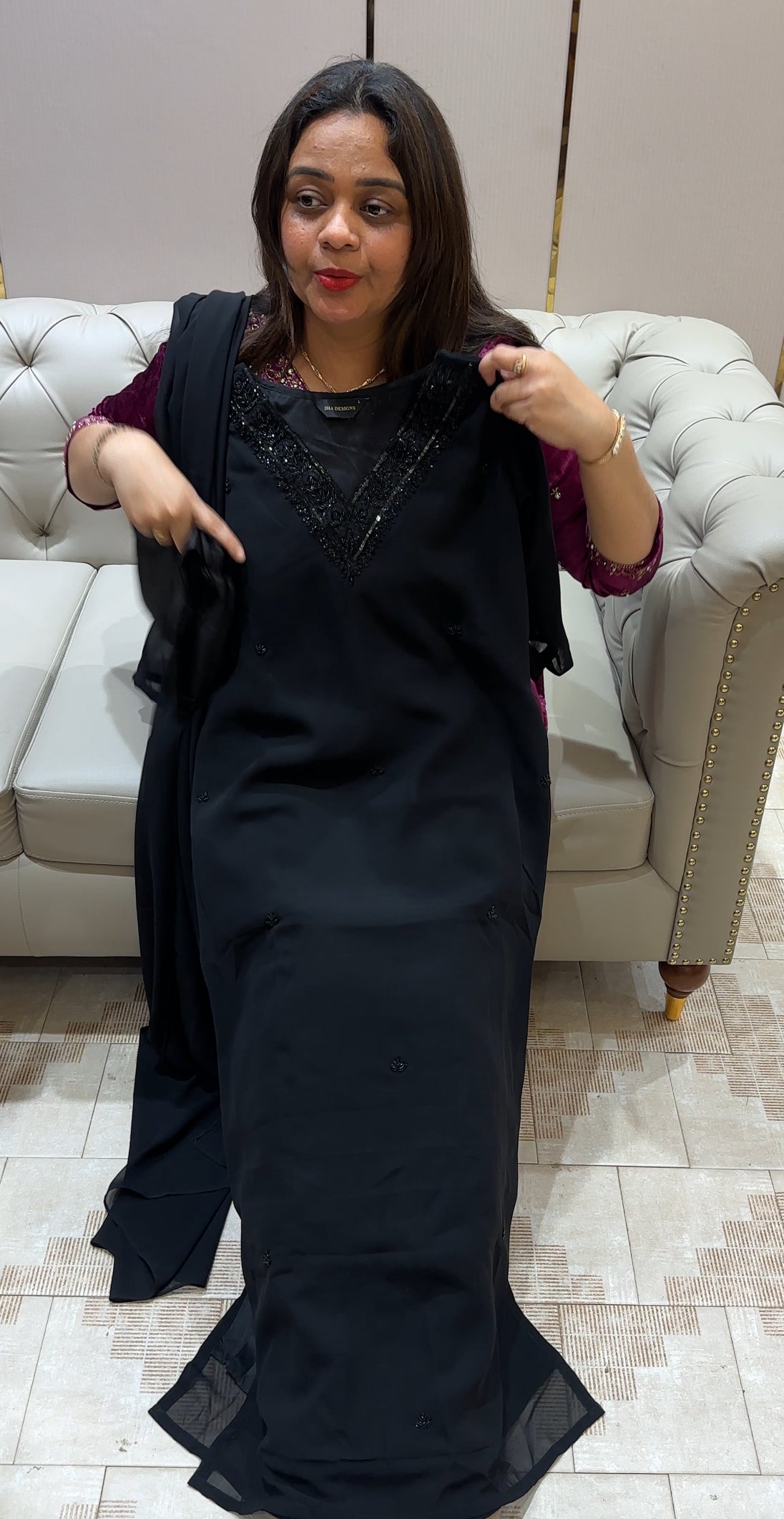 IHA'S IN-HOUSE TOP, BOTTOM AND DUPATTA - IHA 21391