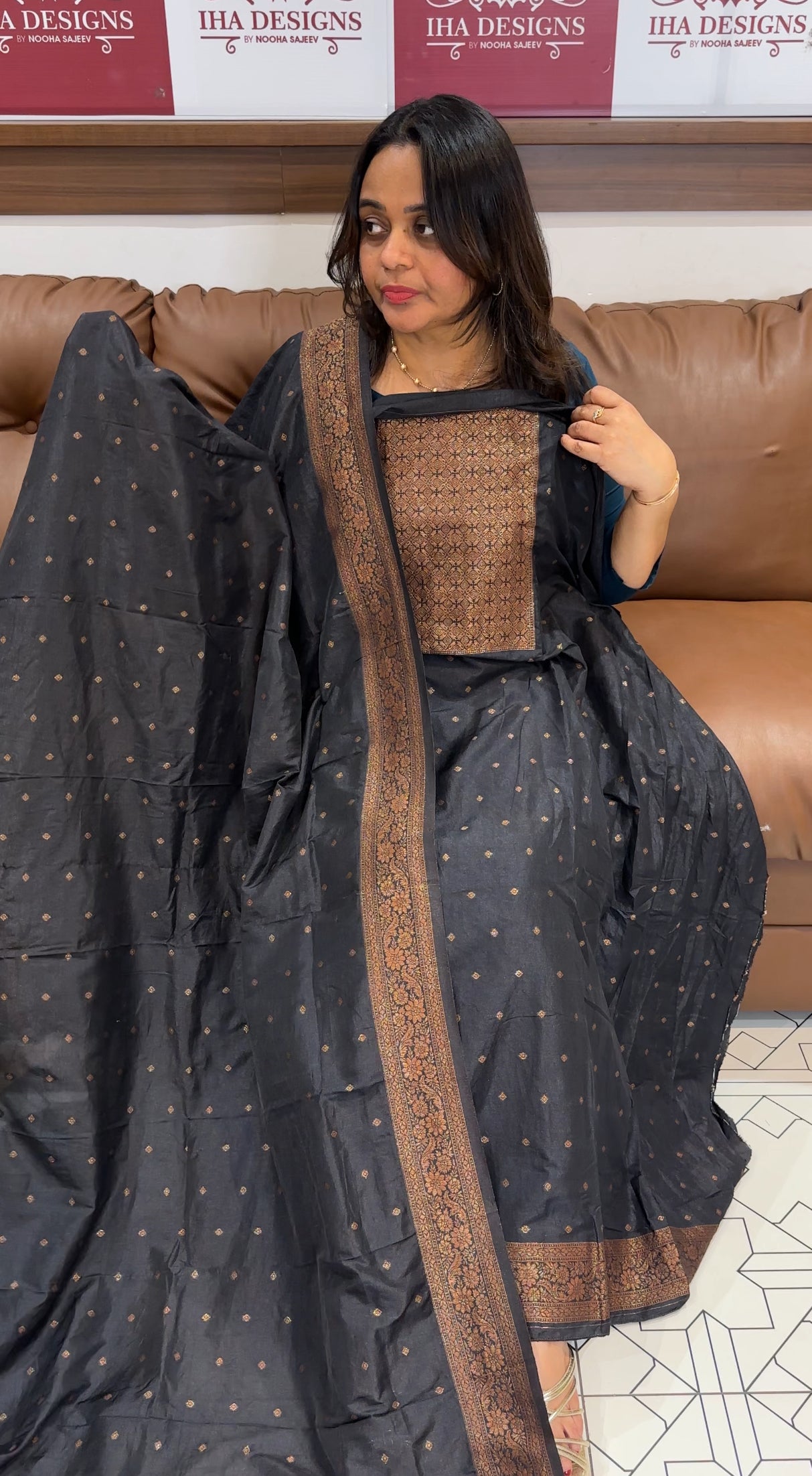 BANARASI UNSTITCHED SALWAR SUITS - IHA 27194