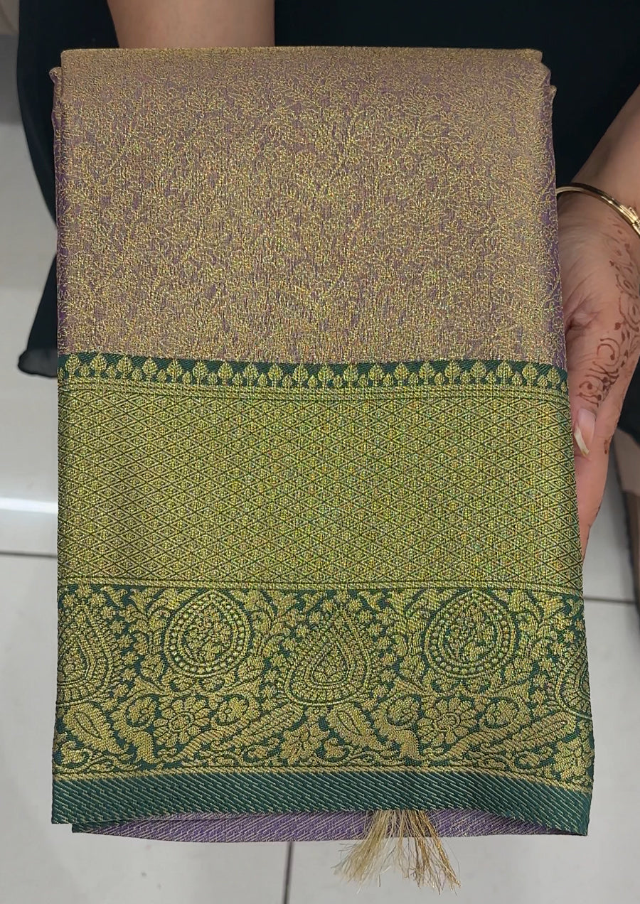 SEMI BROCADE SAREES - IHA 27423