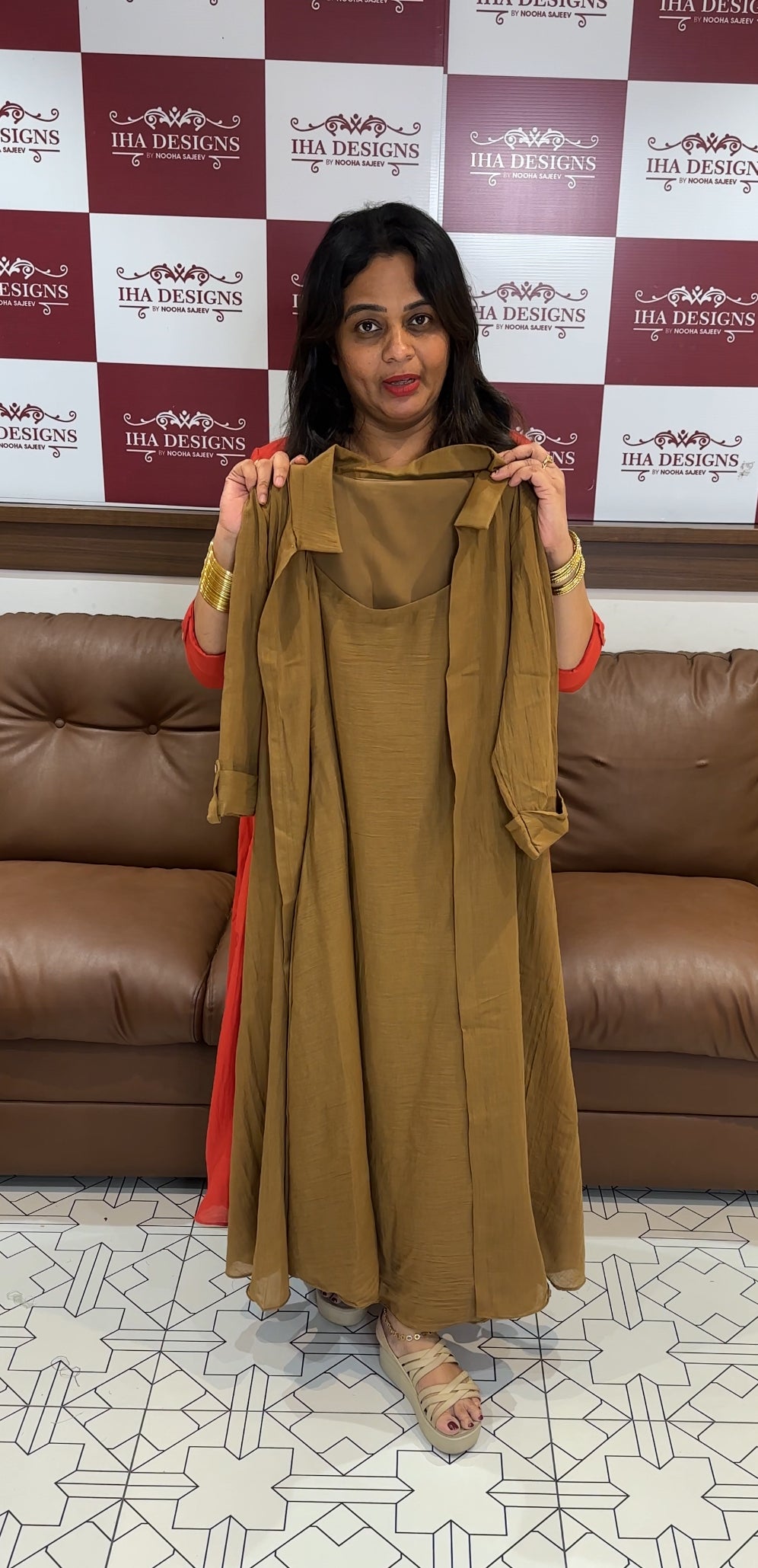 IHA'S IN-HOUSE INDO WESTERN ALINE TOP AND JACKETS - IHA 26143