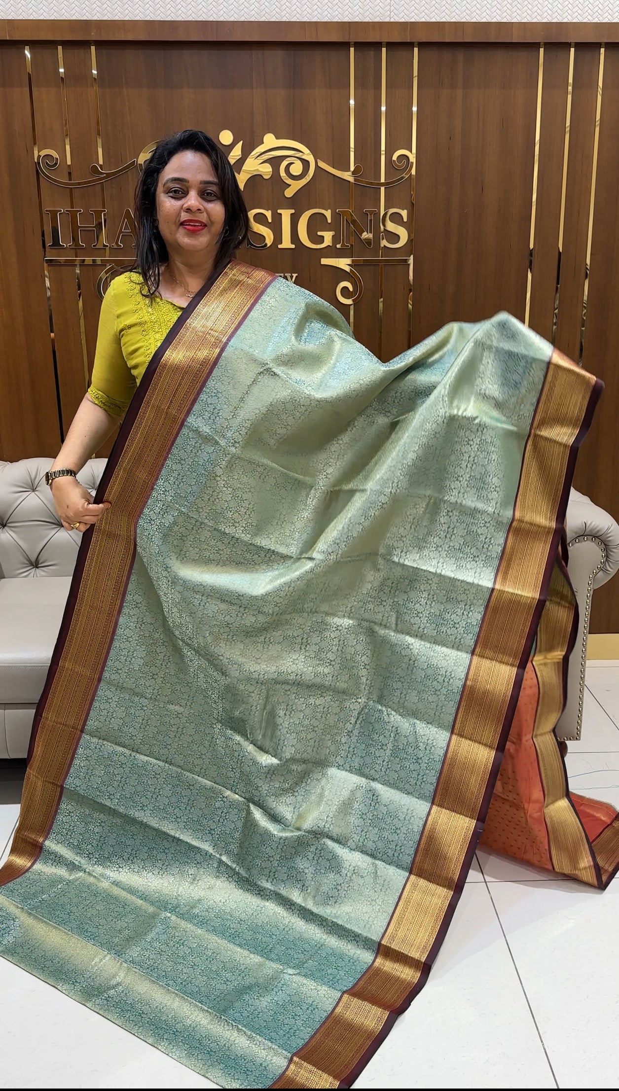 SEMI TISSUE SAREES - IHA 25021