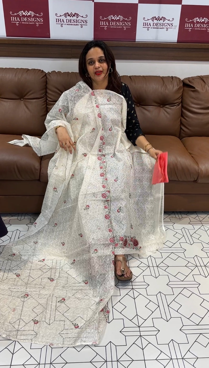 NET KOTA UNSTITCHED SALWAR SUITS - IHA 22236