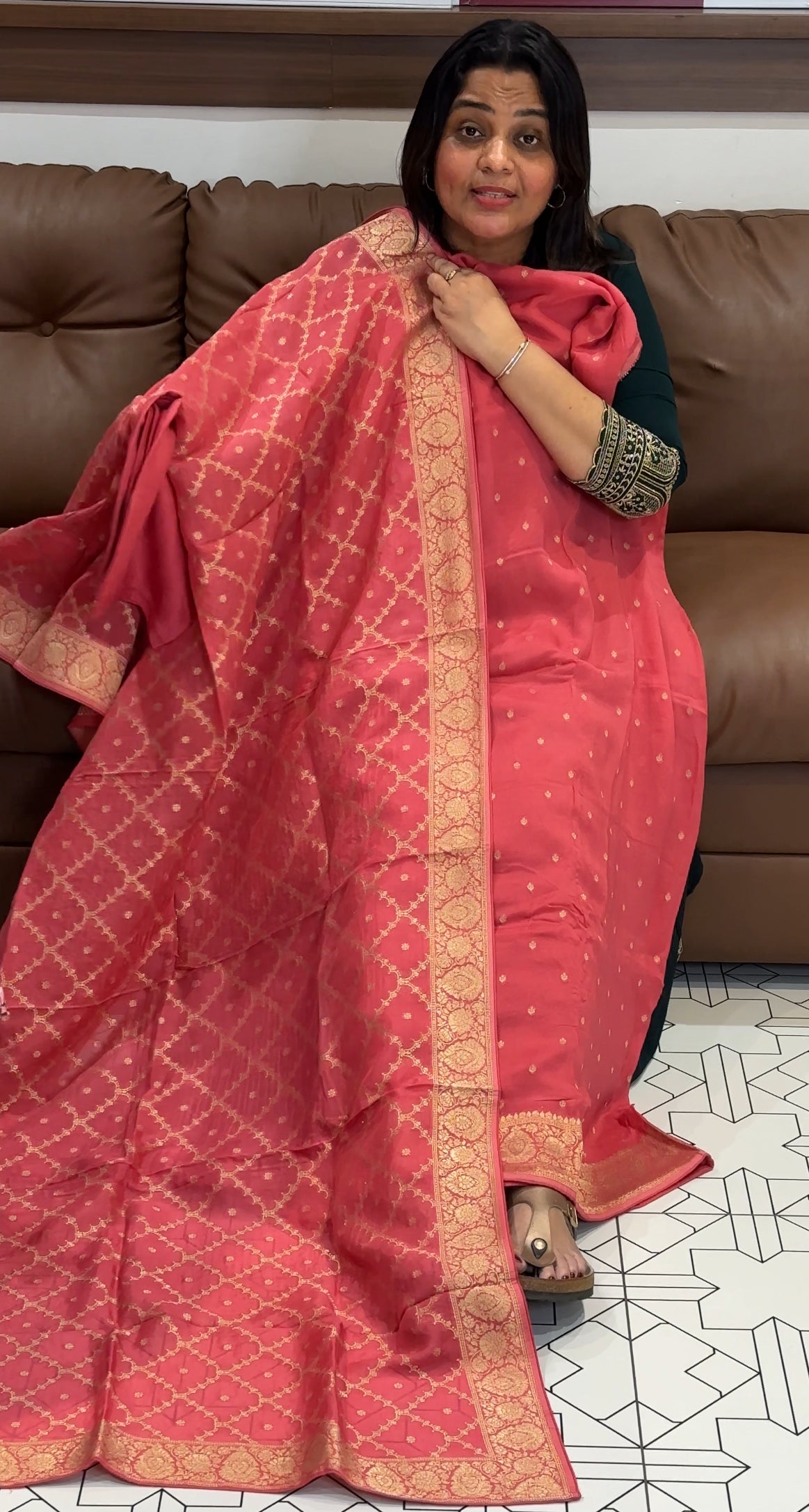 VISCOSE GEORGETTE UNSTITCHED SALWAR SUITS - IHA 27330
