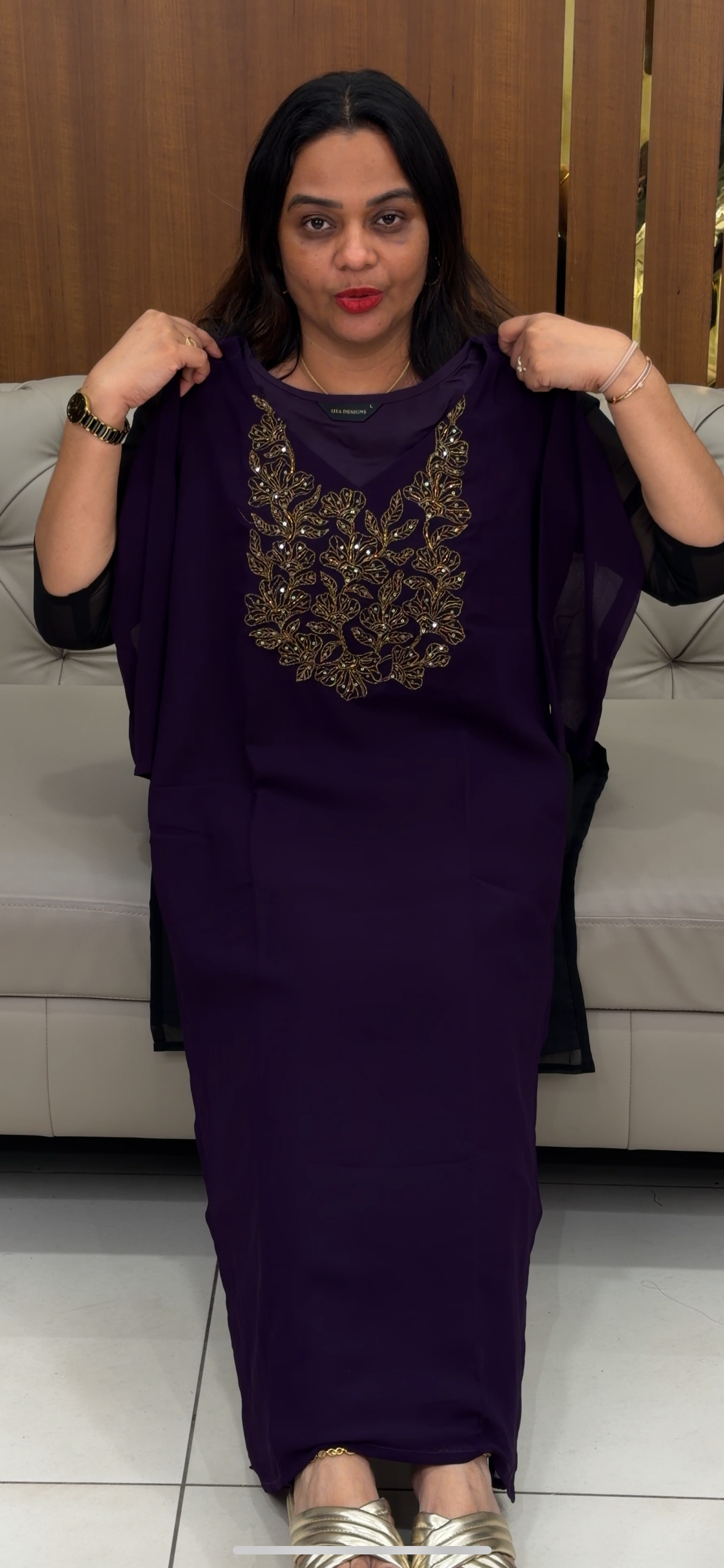 IHA'S IN-HOUSE GEORGETTE SLITTED TOPS - IHA 30292