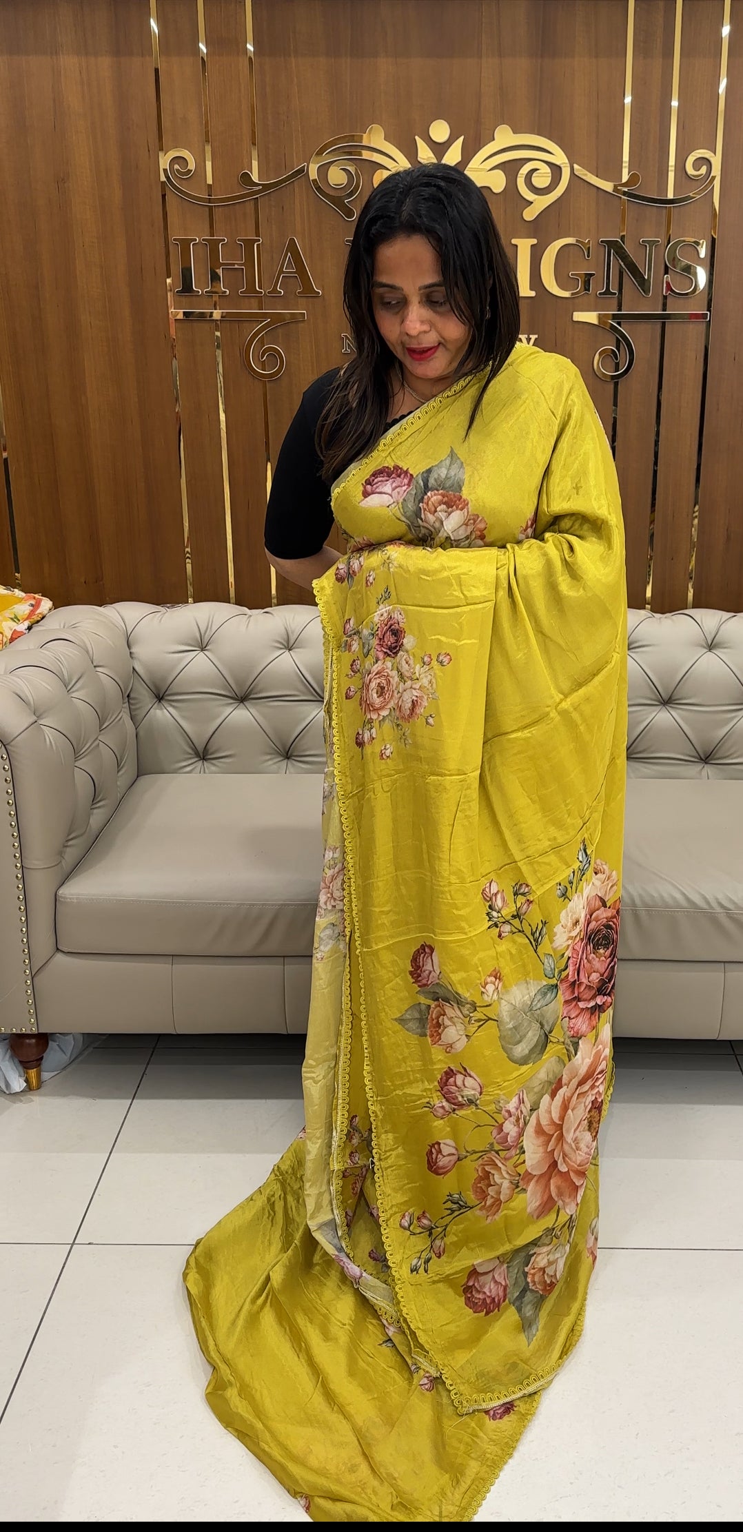 PLATINUM CHIFFON SAREES - IHA 25967