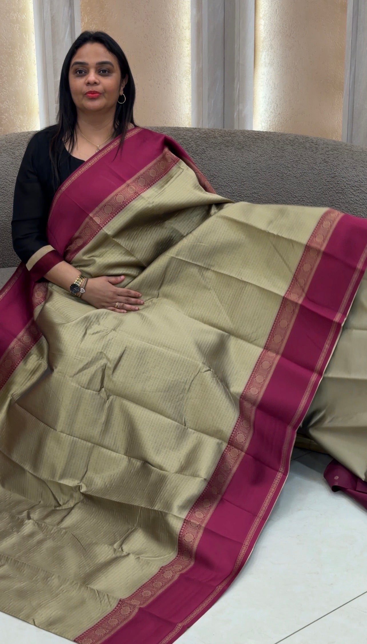 SEMI SILK SAREES - IHA 32975
